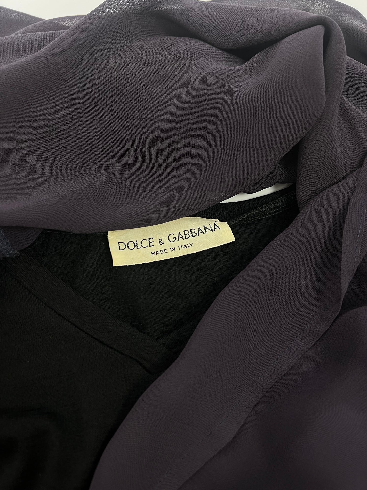Dolce & Gabbana early 1990’s Double layer tie sweater