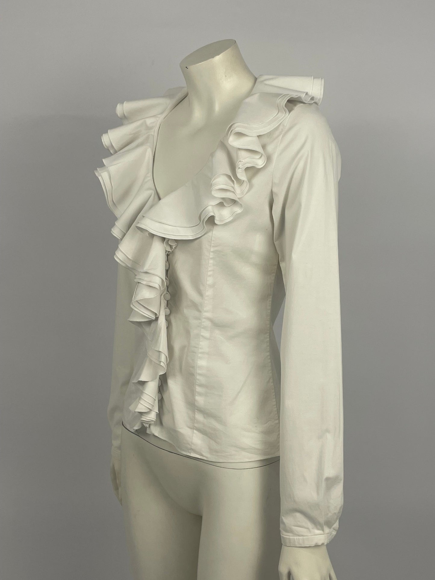 Dior by John Galliano F/W 2008 ruffled white chemise