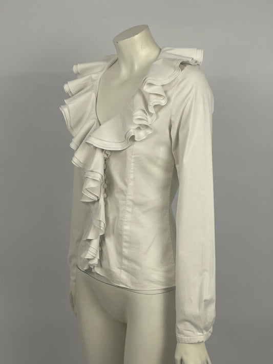Dior by John Galliano F/W 2008 ruffled white chemise