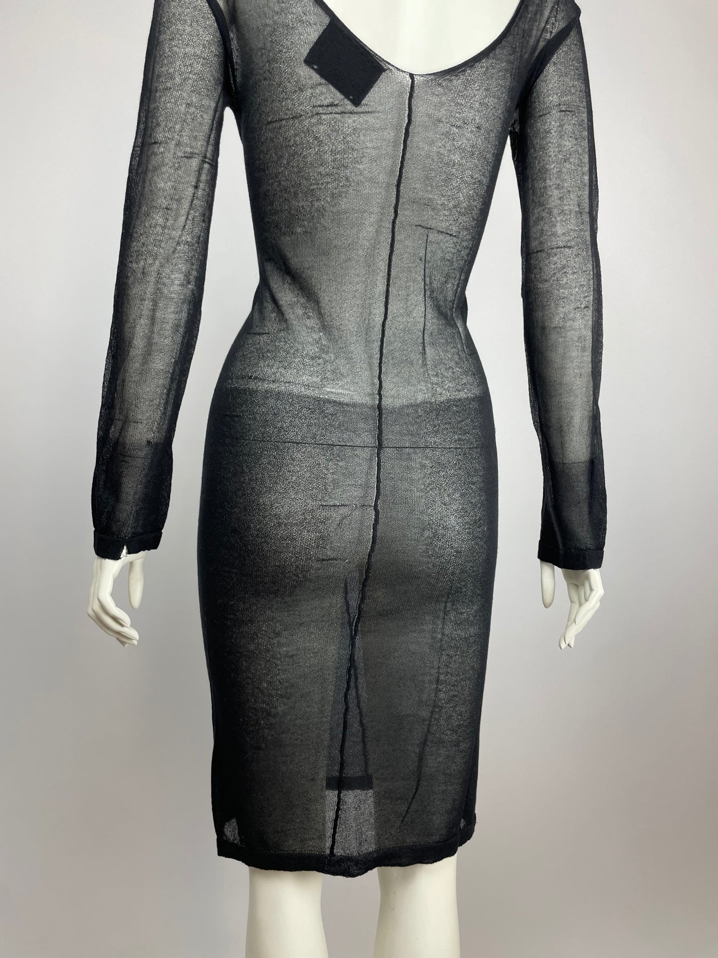Dolce & Gabbana sheer mesh v neck dress