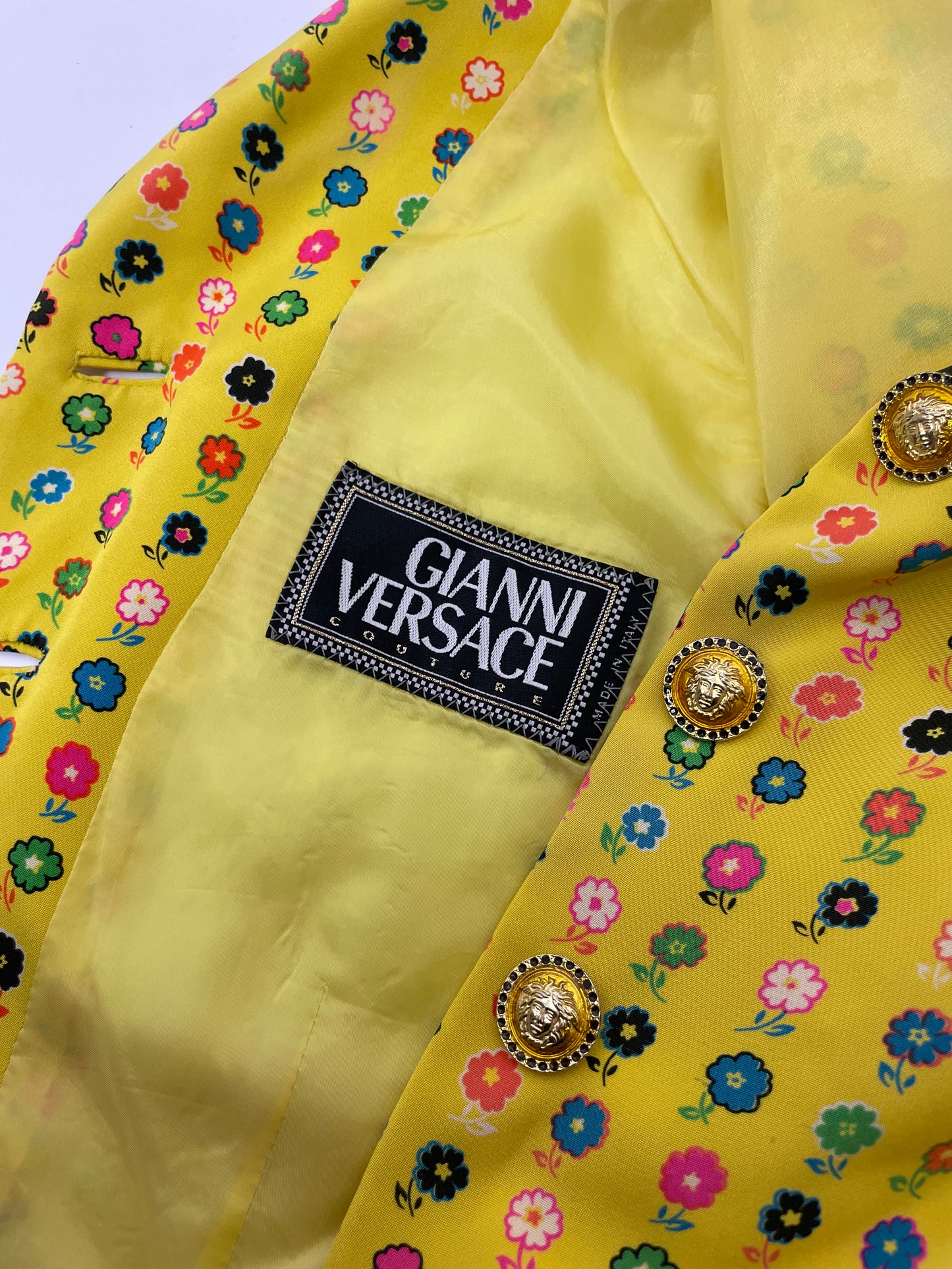 Gianni Versace S/S 1993 Flower Print Cropped blazer