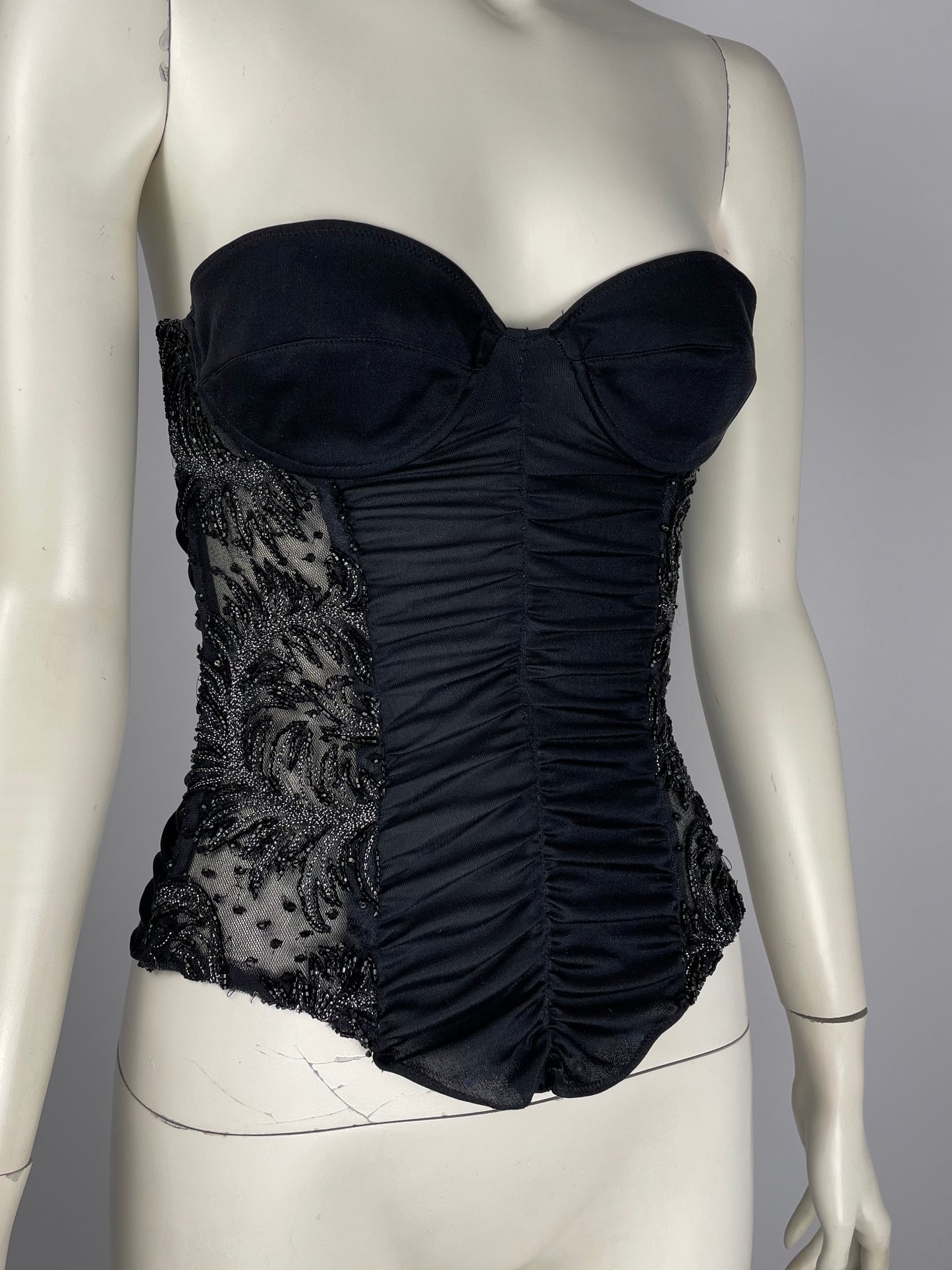 Gianni Versace Couture Sera F/W 1987 stones cups bustier