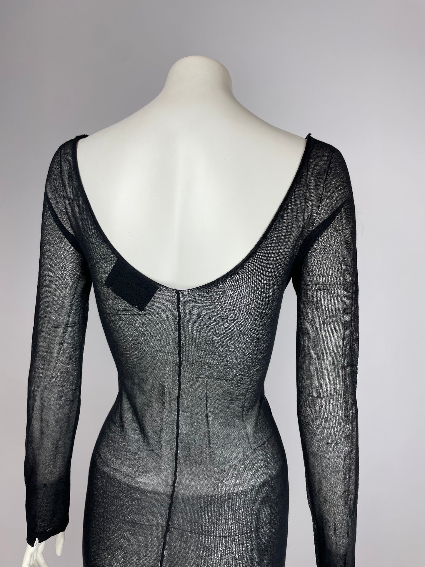 Dolce & Gabbana sheer mesh v neck dress