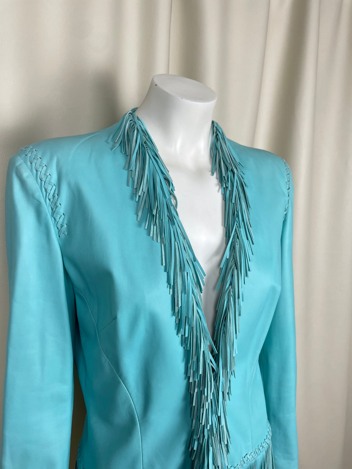 Gianni Versace S/S 2002 Fringes Leather Blazer (M)