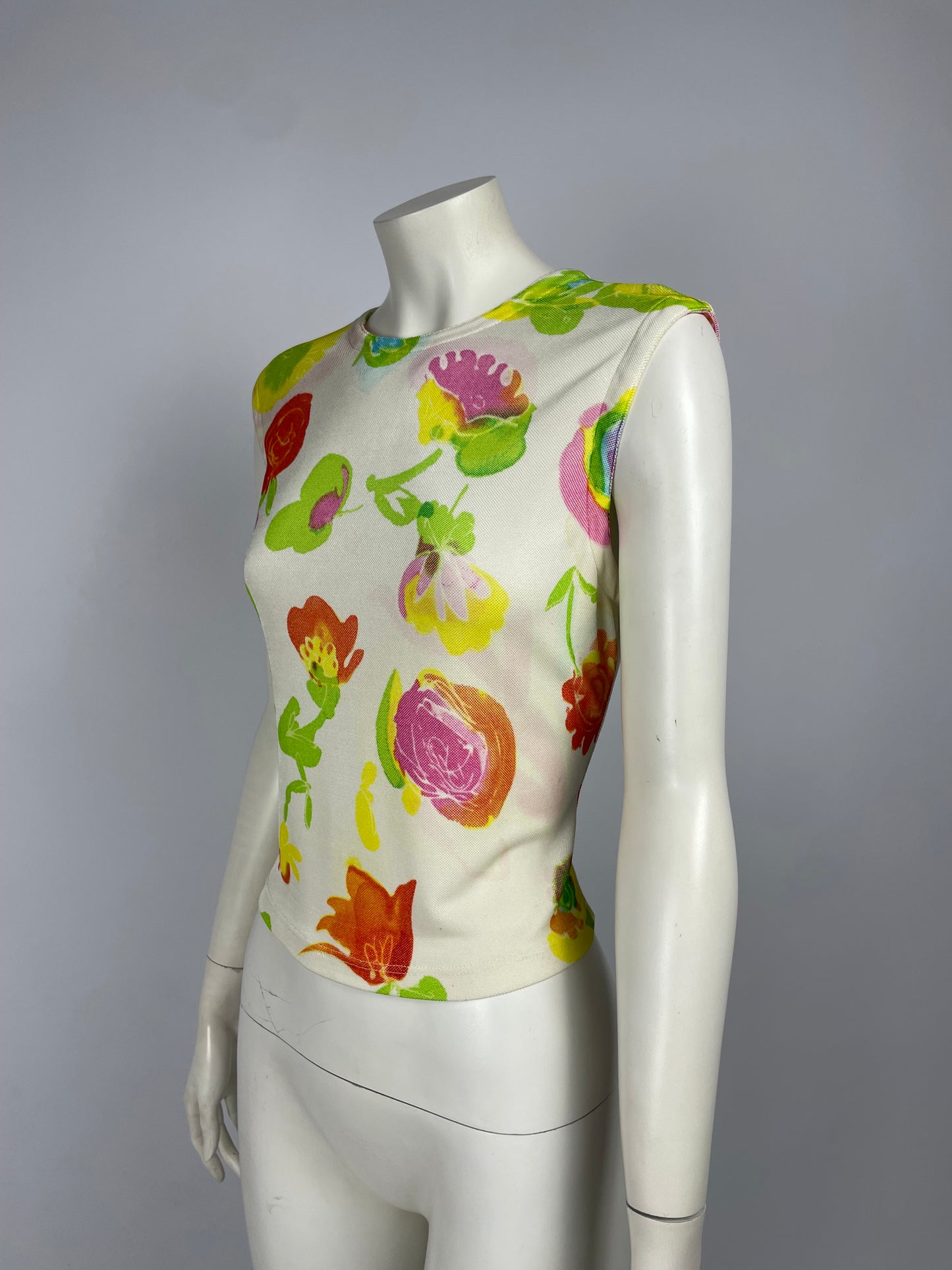 Gianni Versace Couture S/S 1996 Flower Print Top