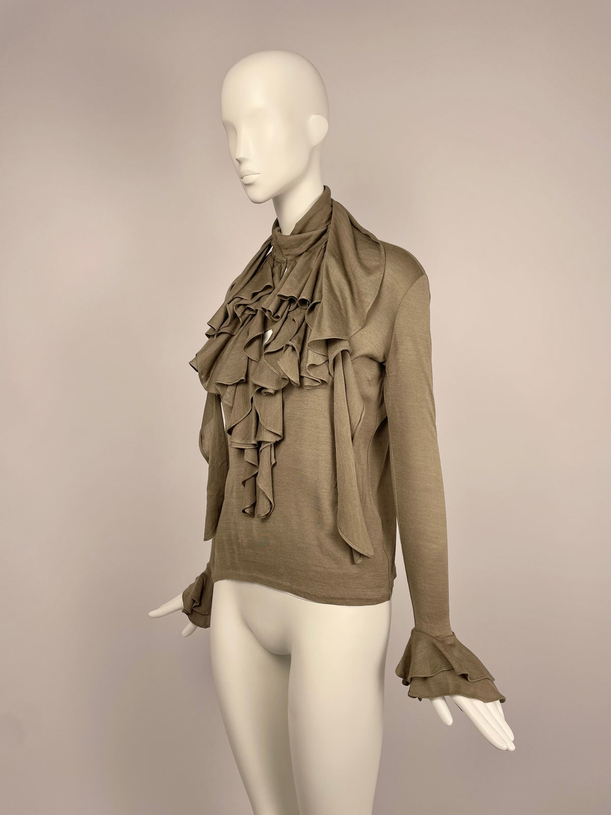 Ralph Lauren 2000's silk ruffle blouse