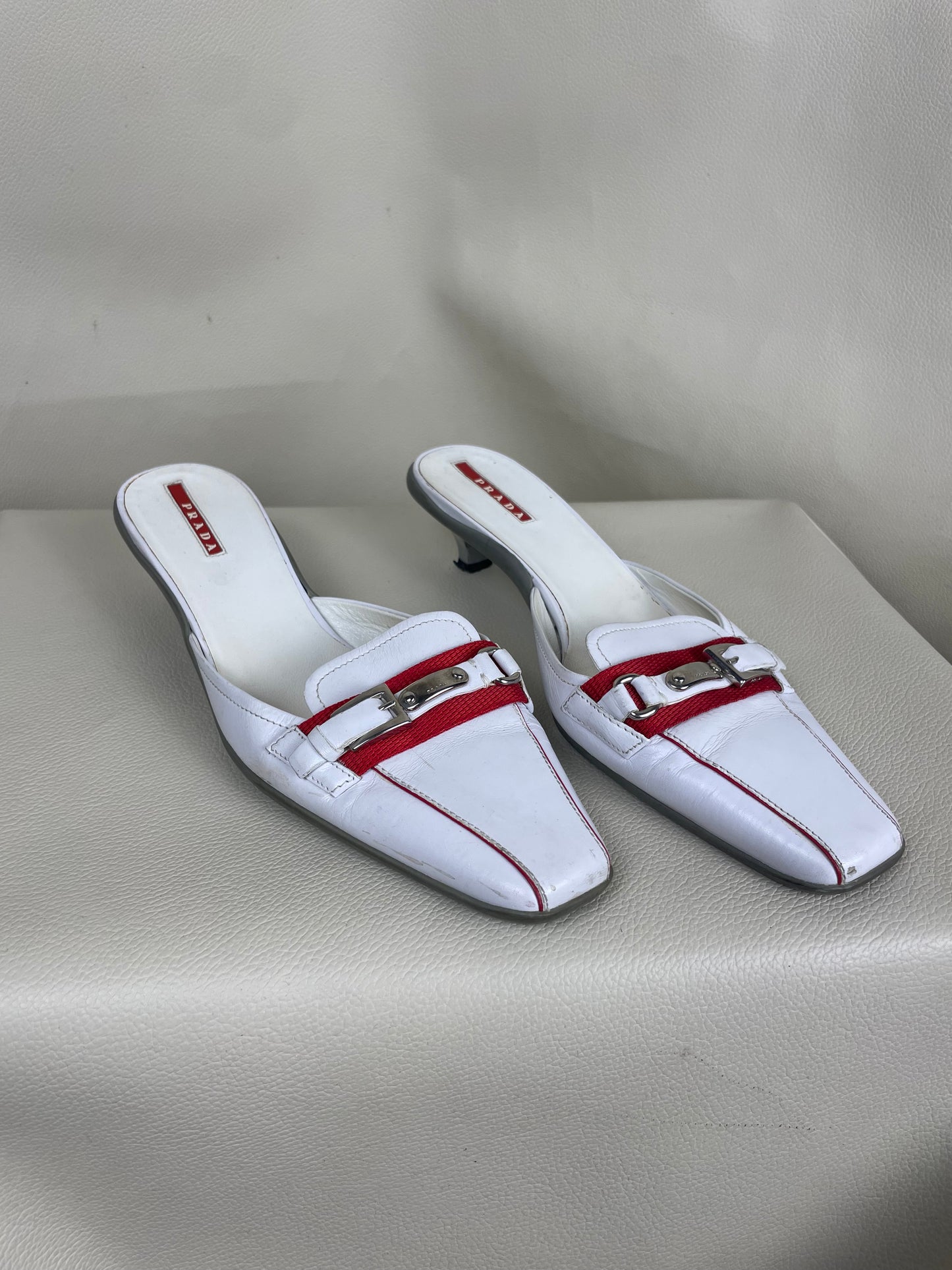 Prada 2000’s Kitten Heel Sandals (37)