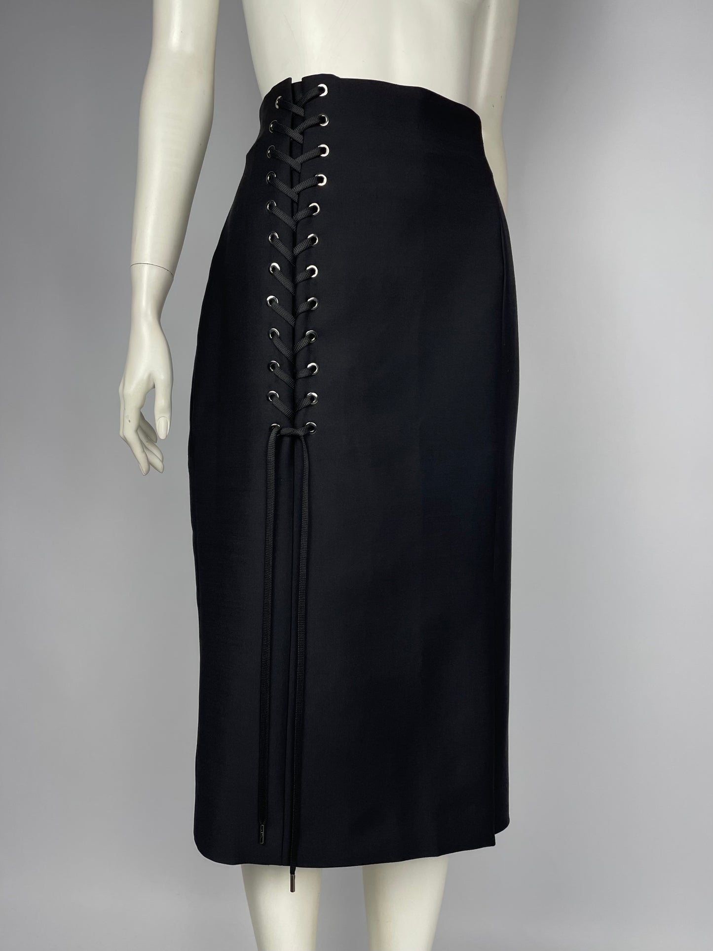 Dior by John Galliano bondage maxi skirt.