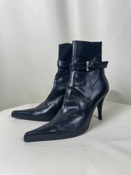 Saint Laurent by Tom Ford 2000’s Leather Heel Boots (37’5)