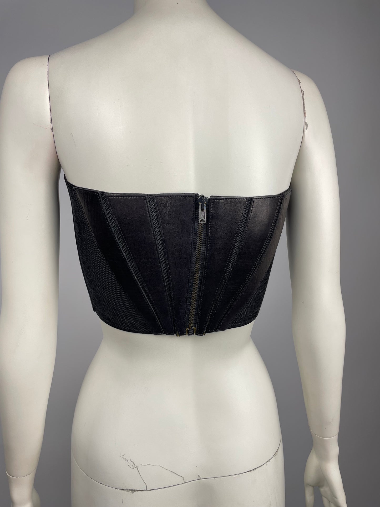 Claude Montana 1980’s Leather Bustier
