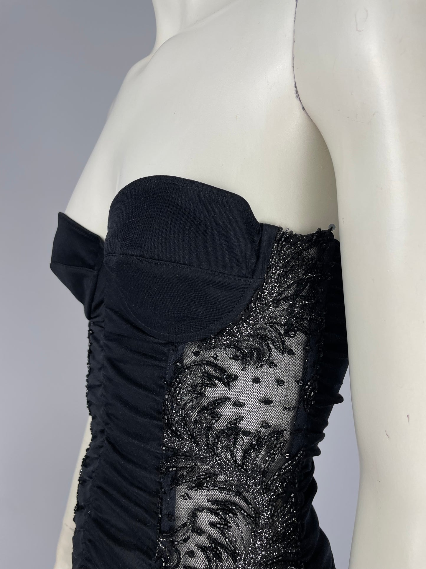 Gianni Versace Couture Sera F/W 1987 stones cups bustier