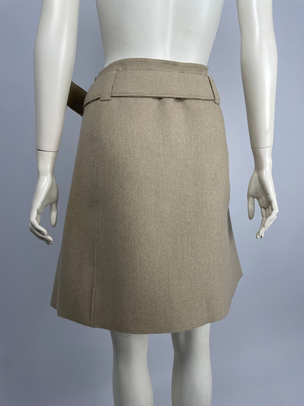 Prada 2006 wool belt mini skirt