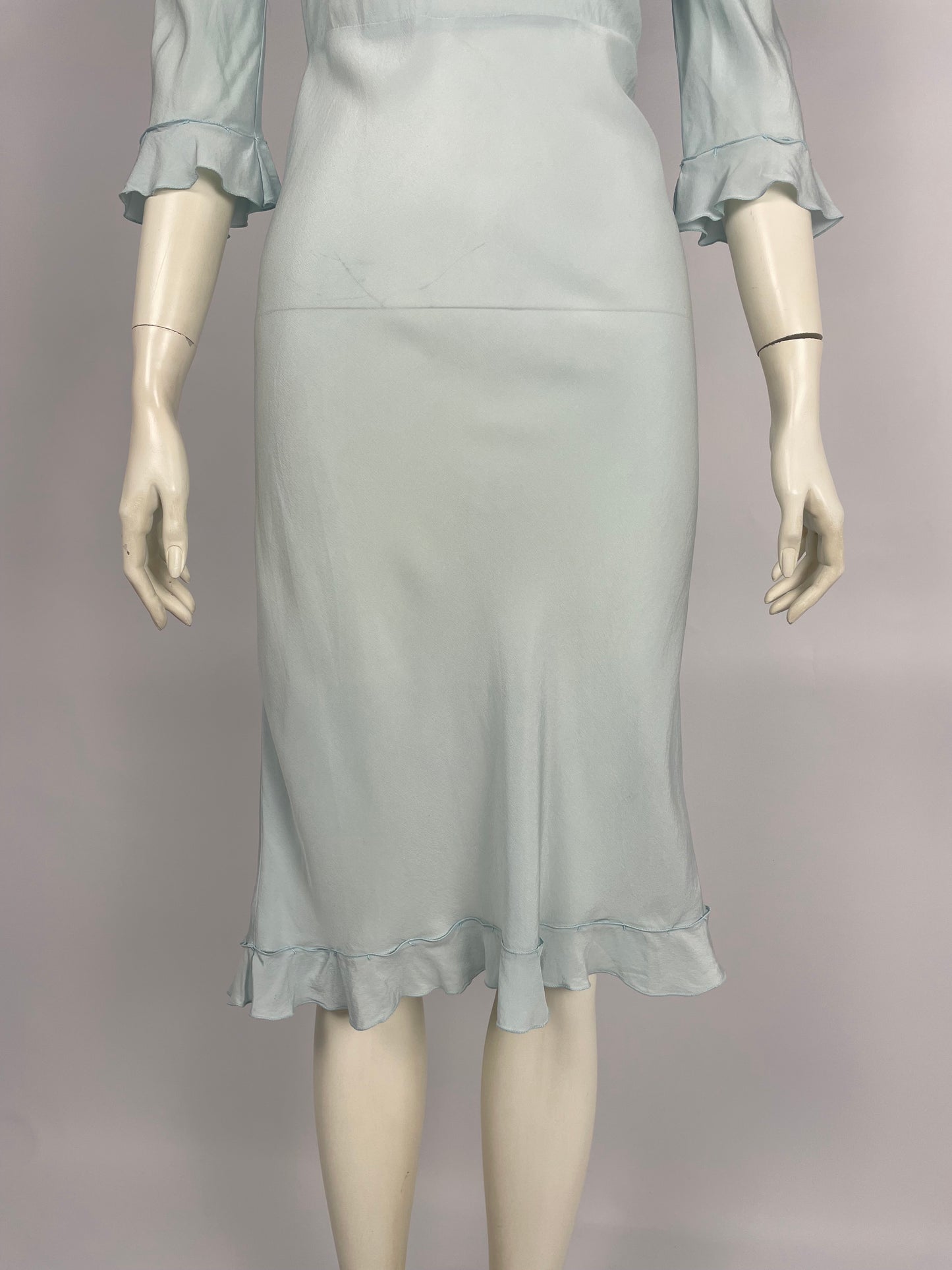 Prada 1990’s bias cut flared maxi dress