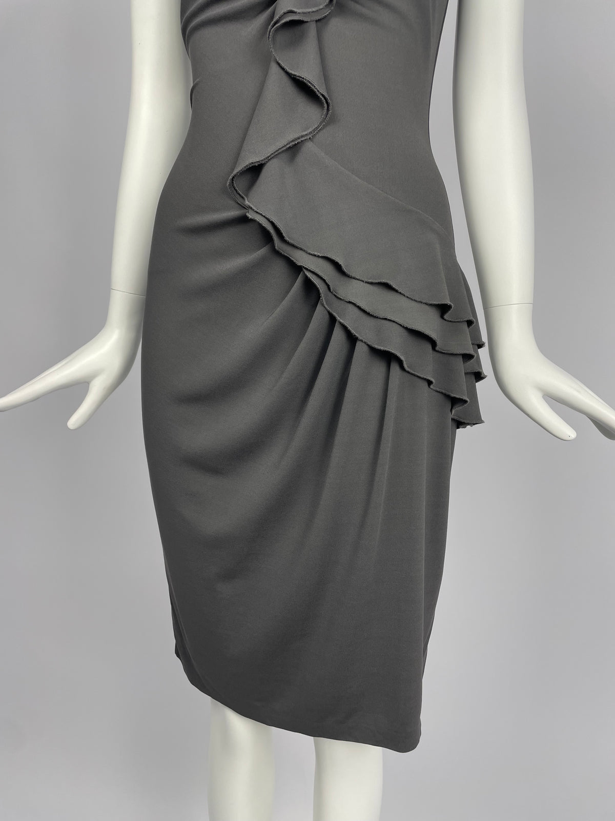 Blumarine 2000's flared ruffled dress
