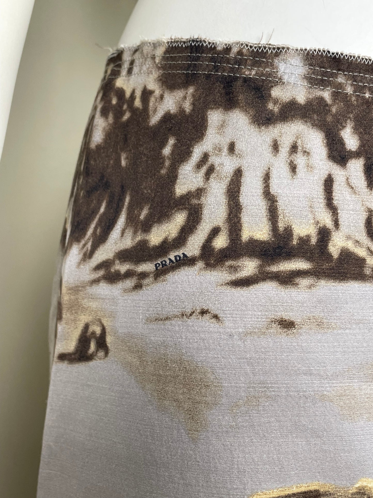 Prada F/W 2004 Printed Midi Skirt (S)