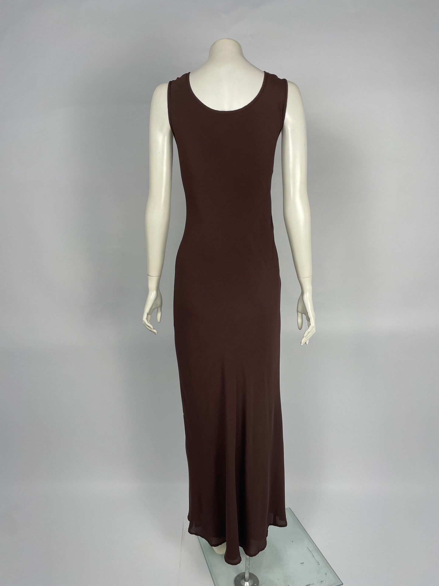Gerard Darel 1990's Flower print bias cut maxi dress