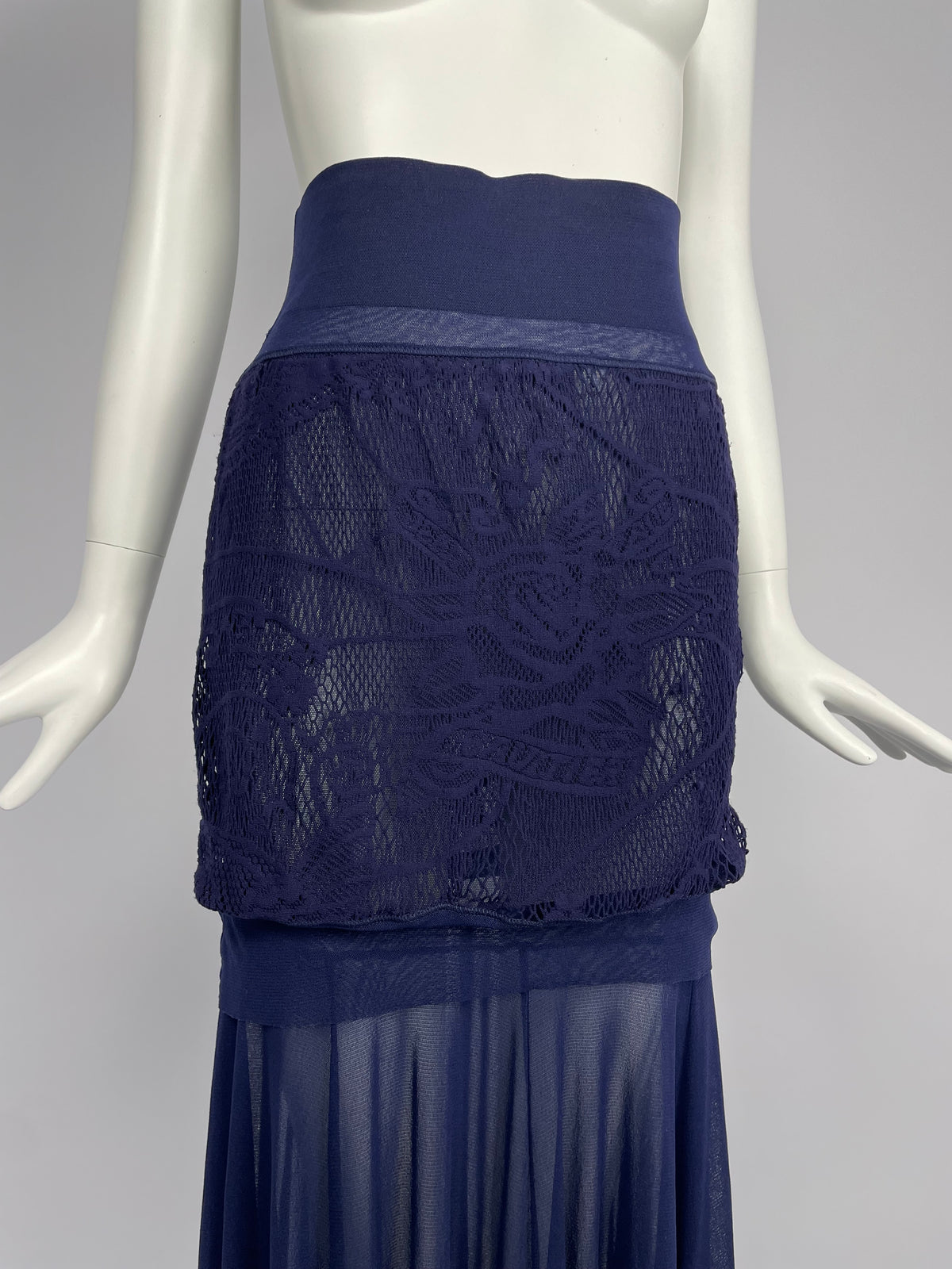 Jean Paul Gaultier S/S 2008 laser cut maxi skirt
