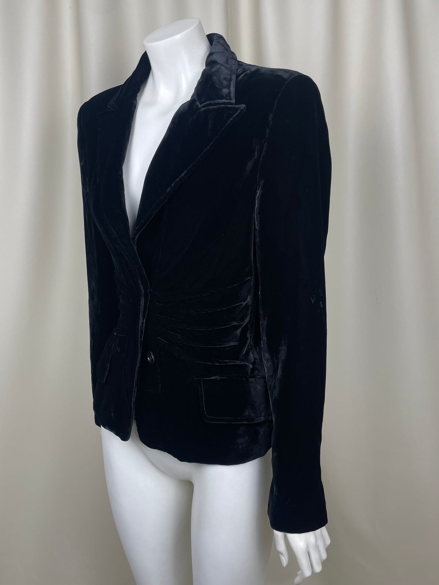 Gucci by Tom Ford F/W 2004 Velour Pleated Blazer (M)