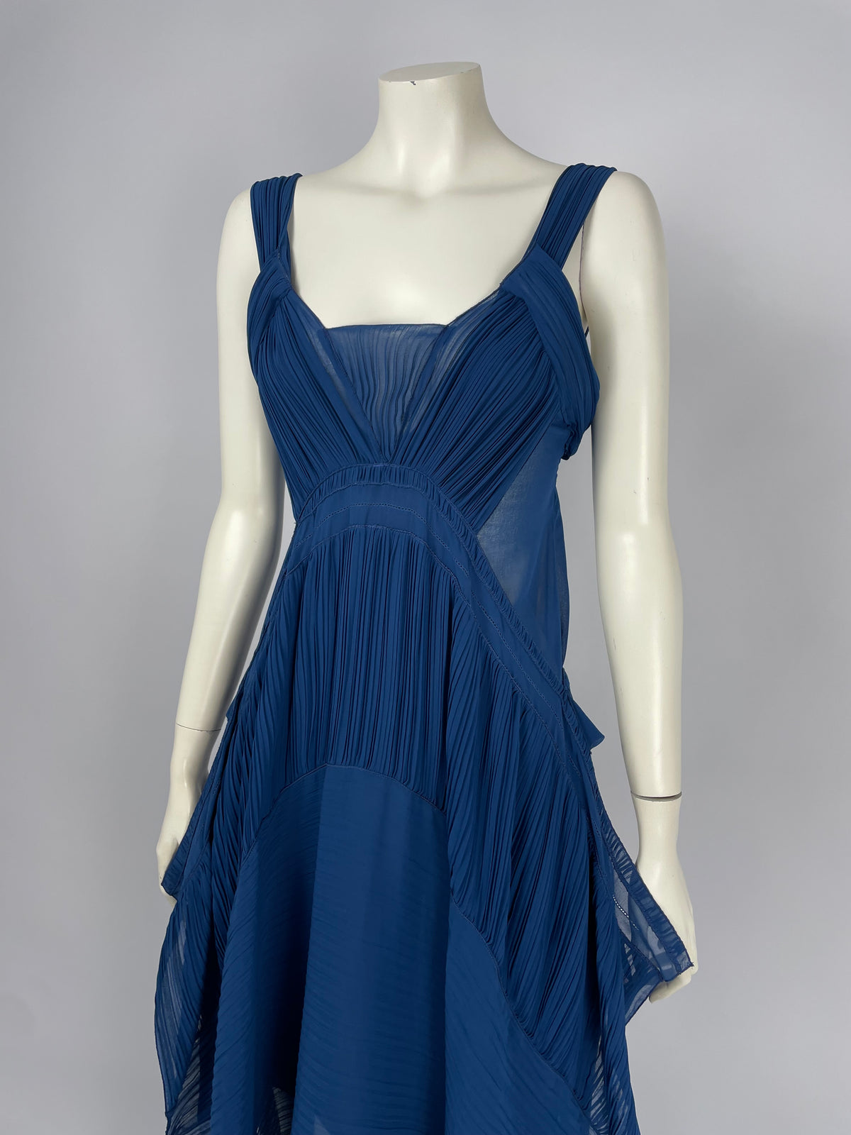 Chloé S/S 2014 blue pleats dress.