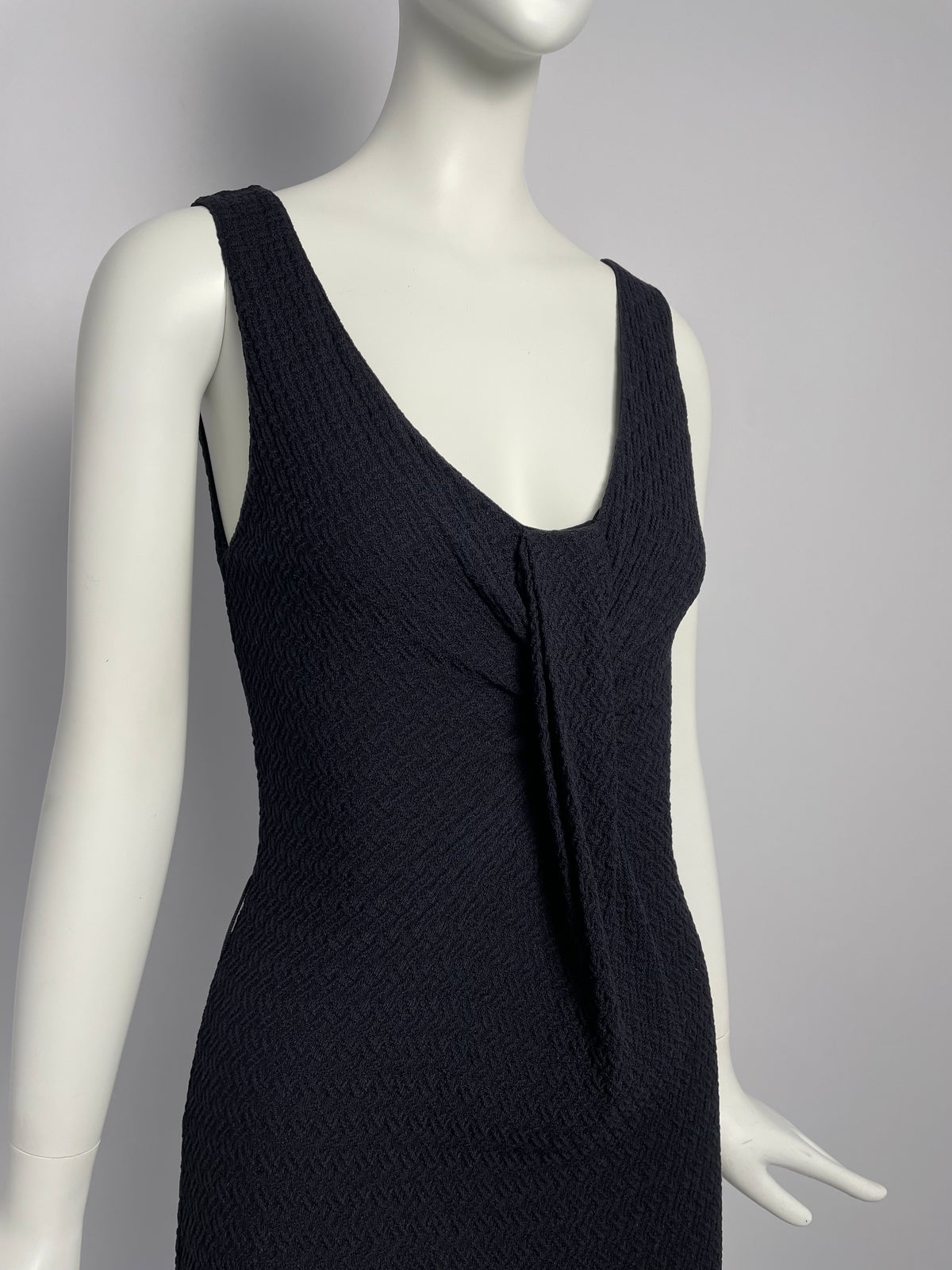Dior F/W 2008 Knit pleated neckline dress
