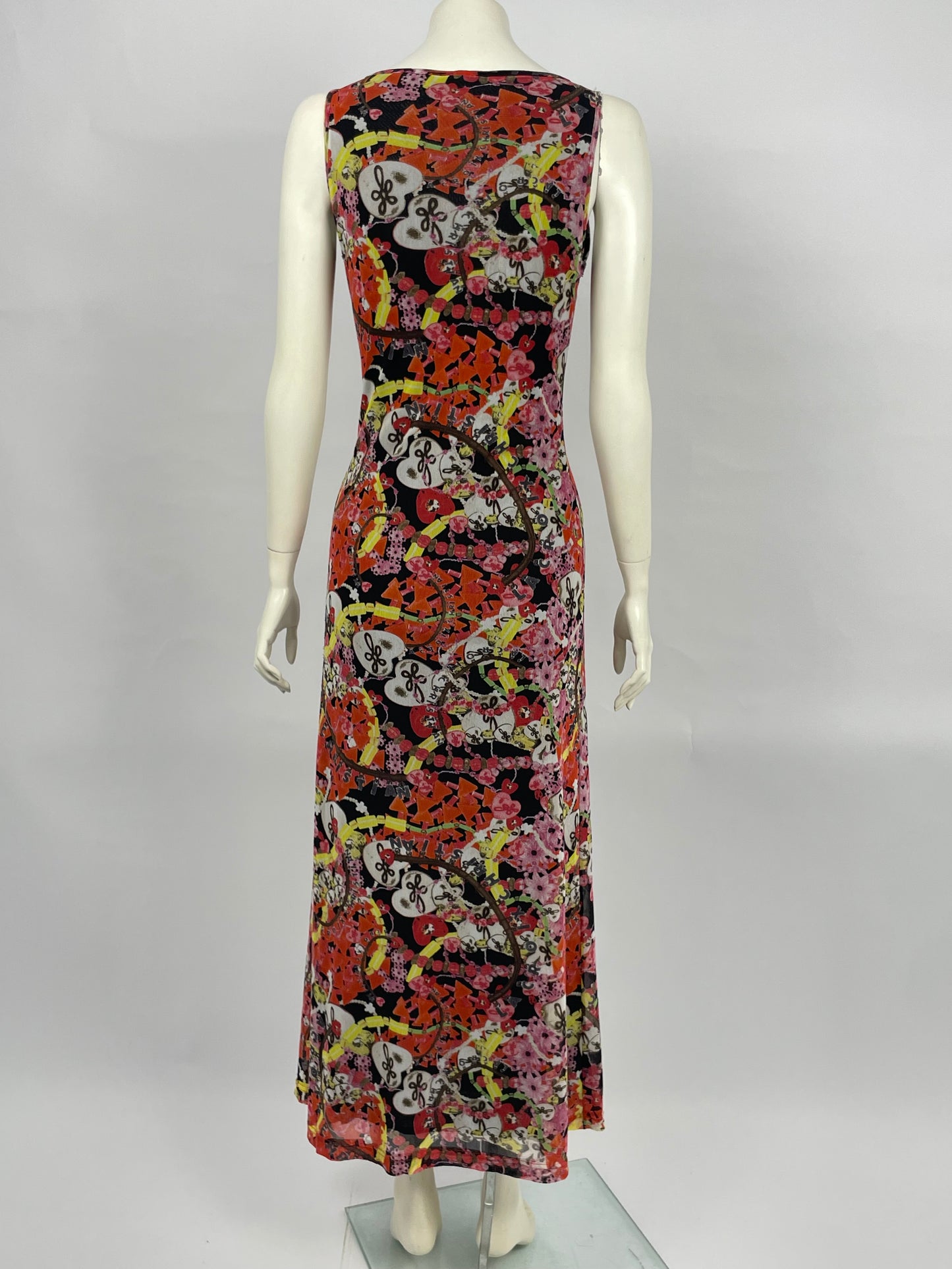 Christian Lacroix 1990’s Printed mesh dress