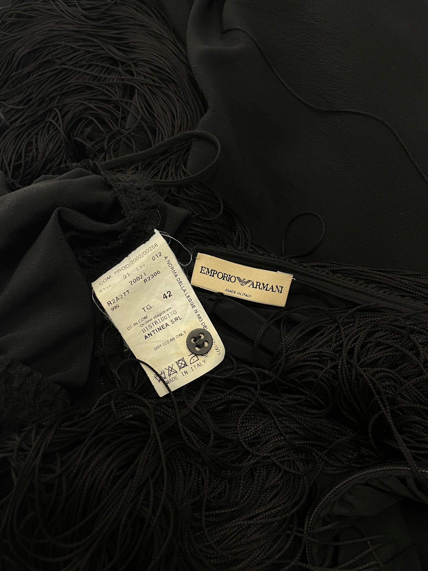 Emporio Armani 1990’s Fringes Gathered dress