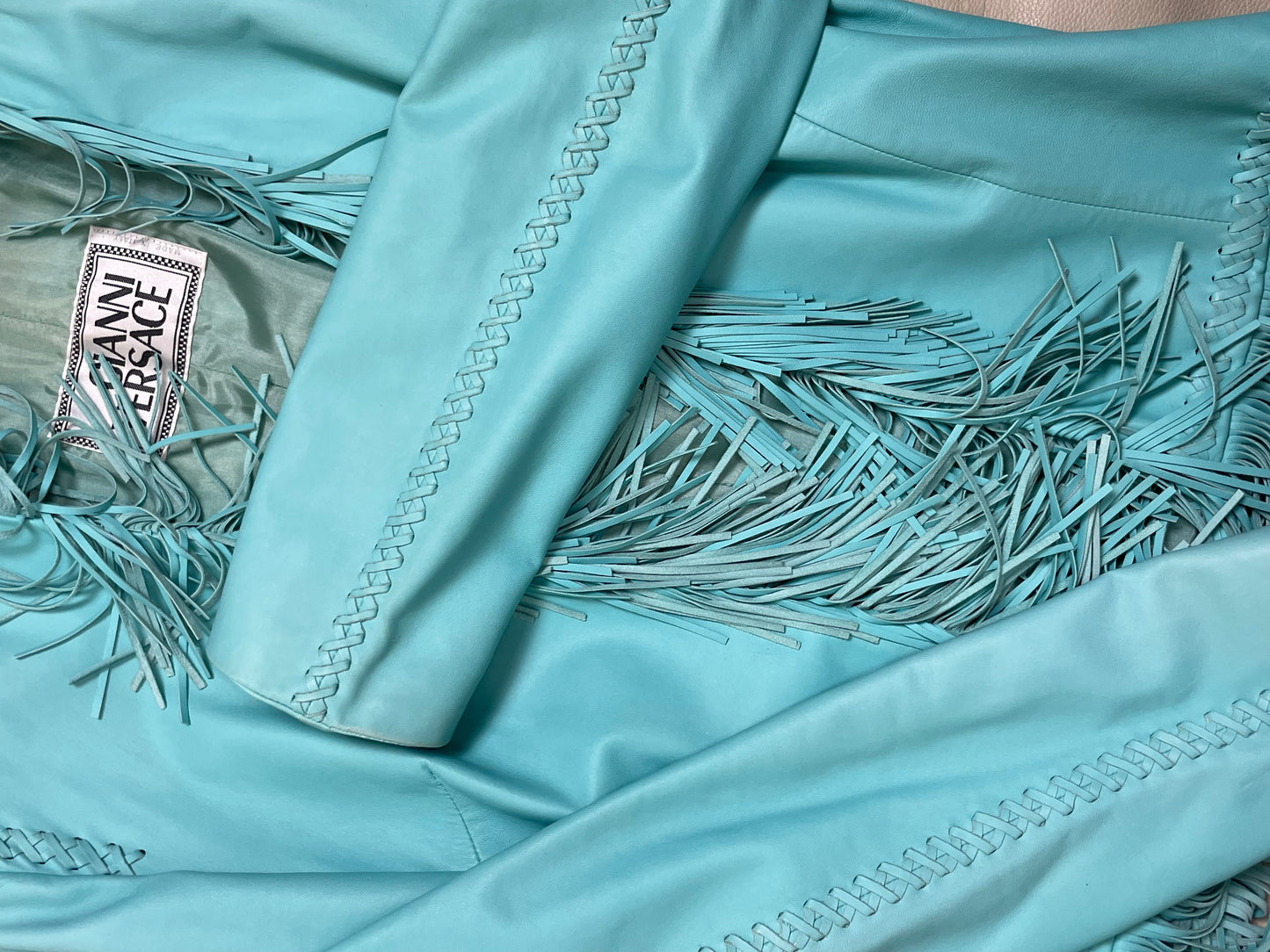 Gianni Versace S/S 2002 Fringes Leather Blazer (M)