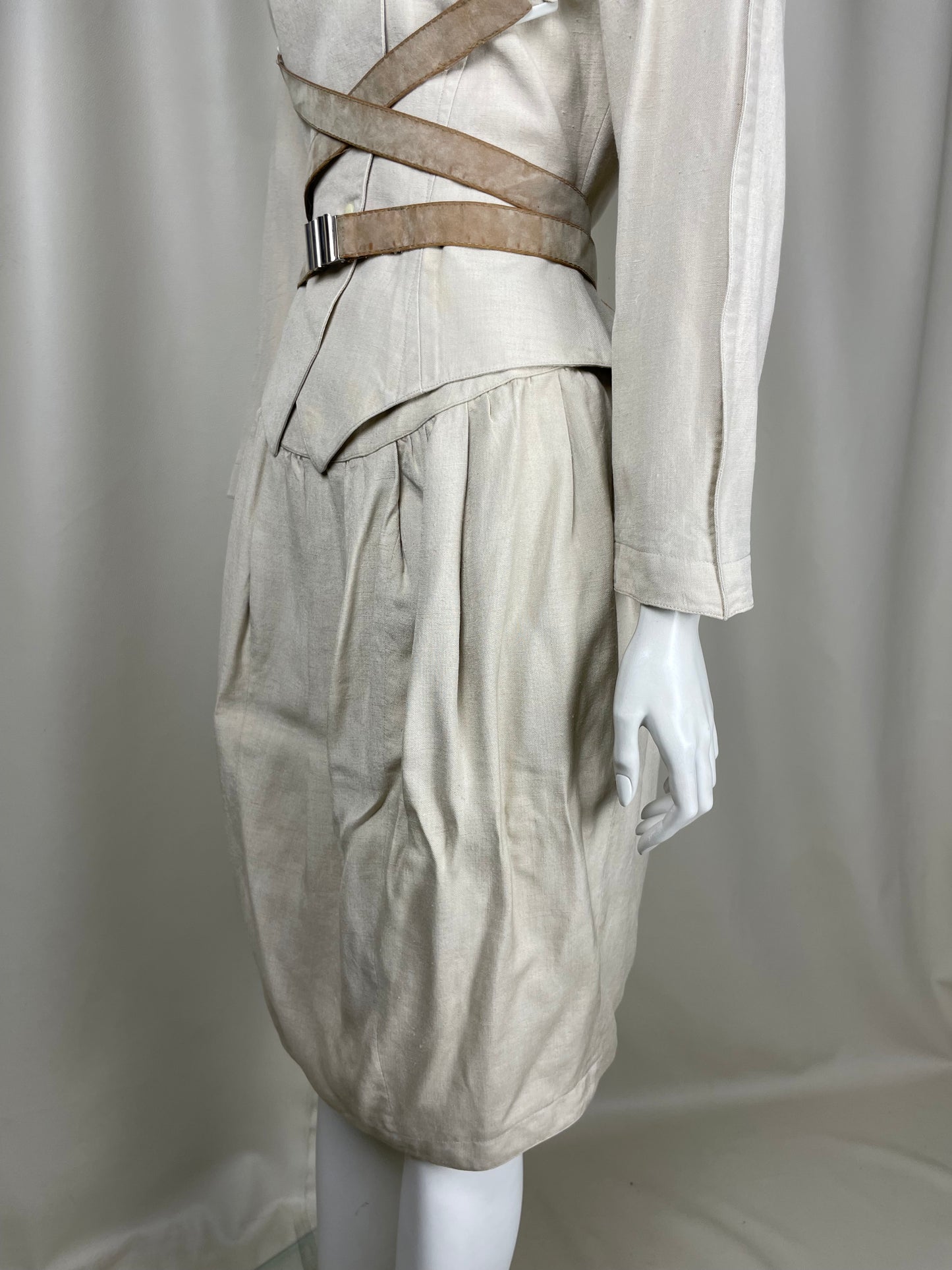 Thierry Mugler 1990’s Beige Bondage Space Suit (M)