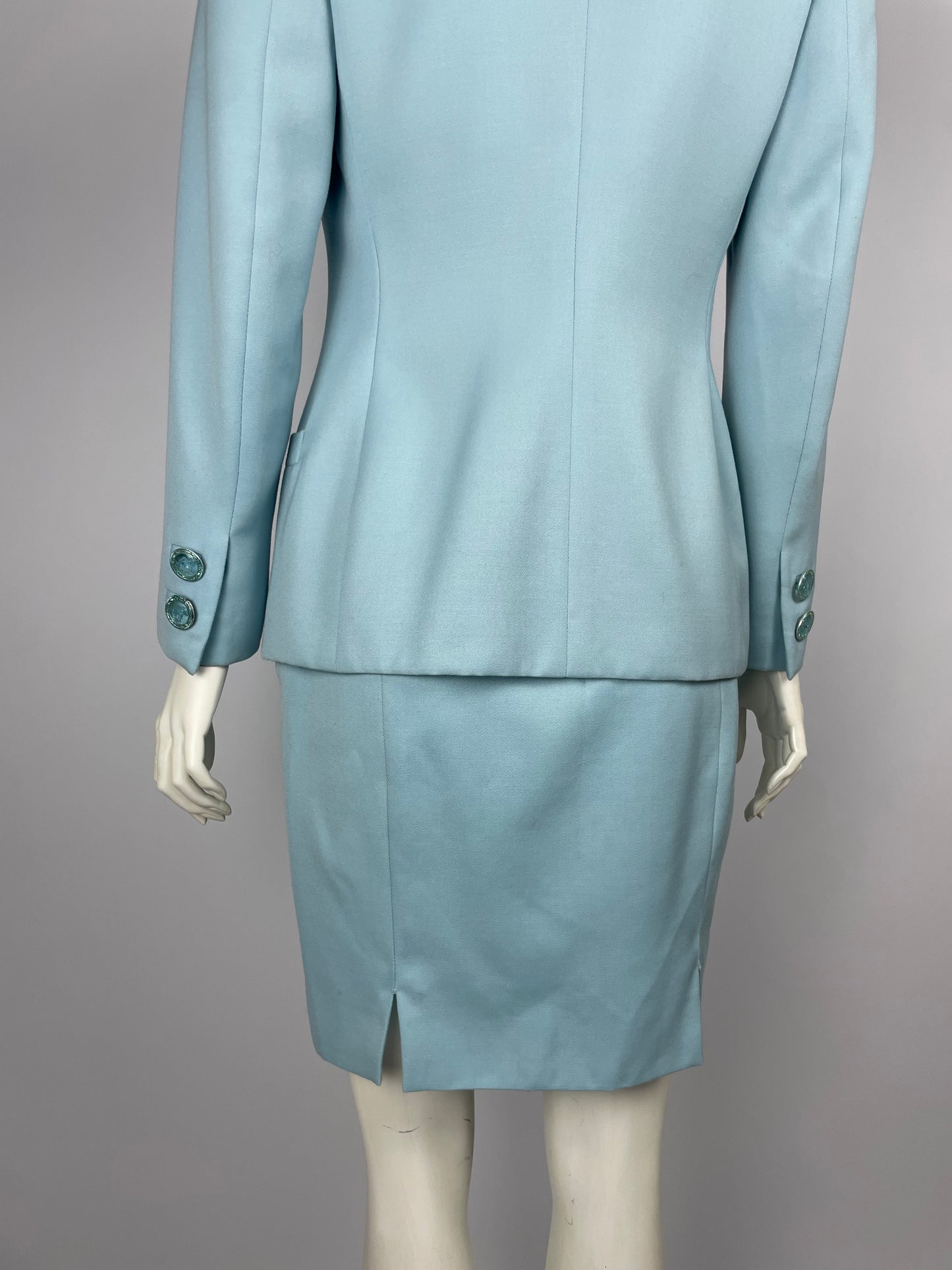 Gianni Versace Couture F/W 1995 Pastel Blue Suit