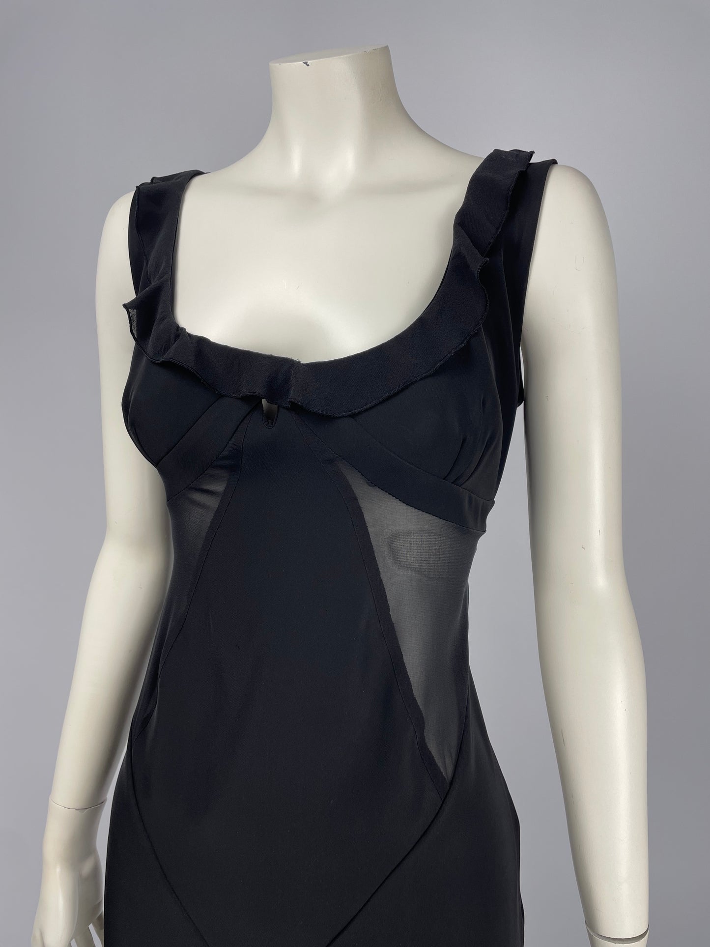 Blumarine 2000’s wide neckline dress