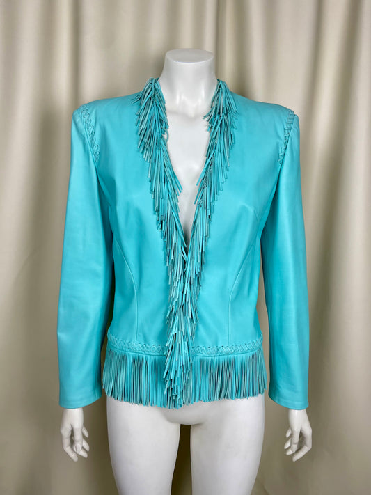 Gianni Versace S/S 2002 Fringes Leather Blazer (M)