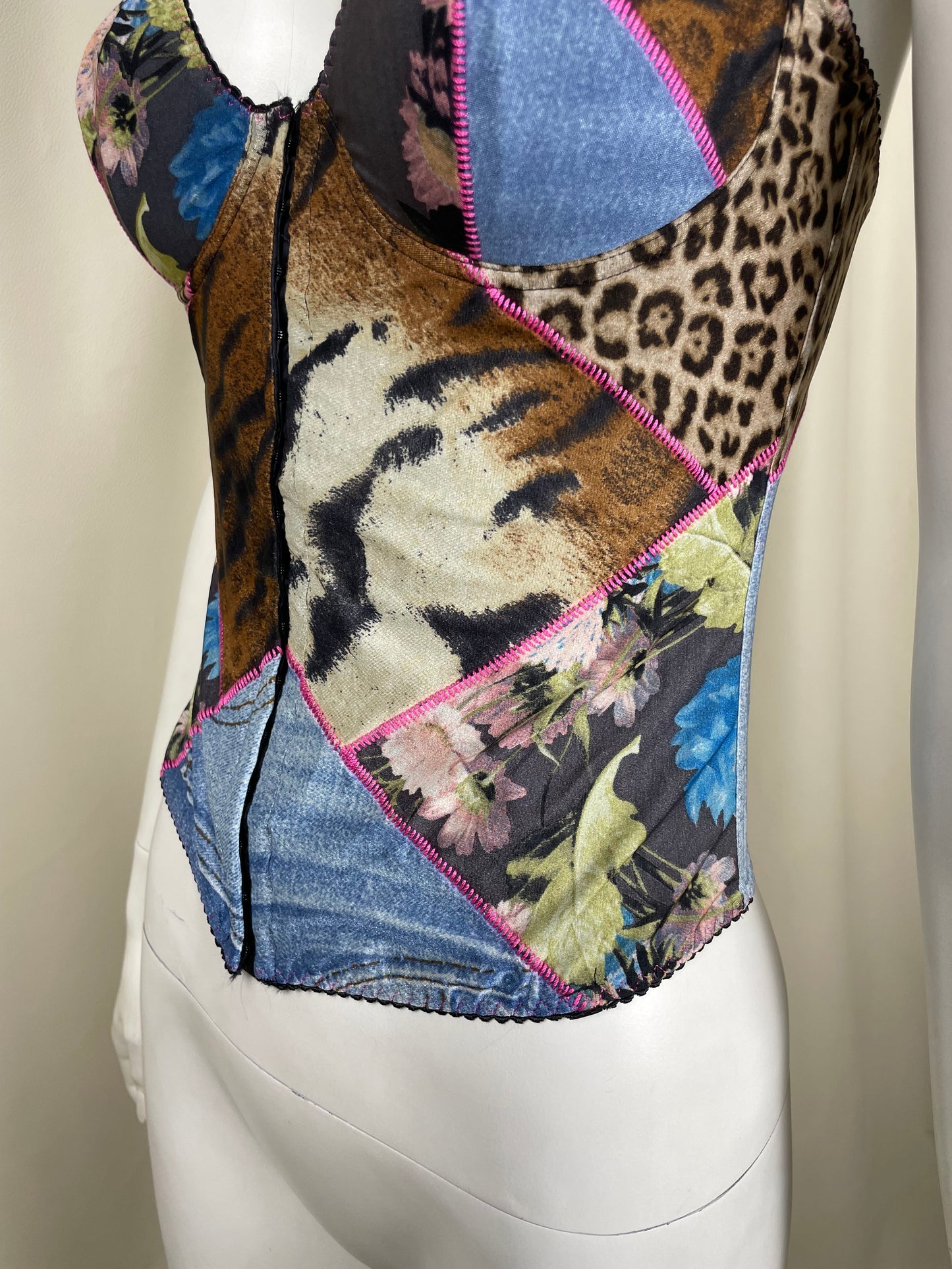 Roberto Cavalli 2000’s PatchWork Bustier (M)