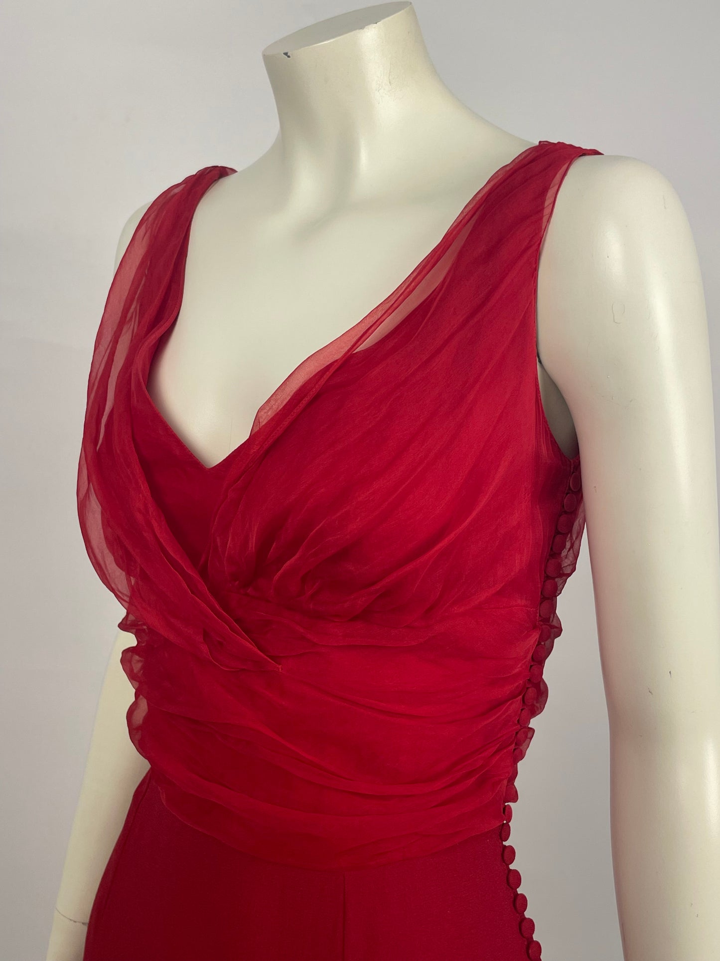 Dior Cruise 2011 red tulle top dress