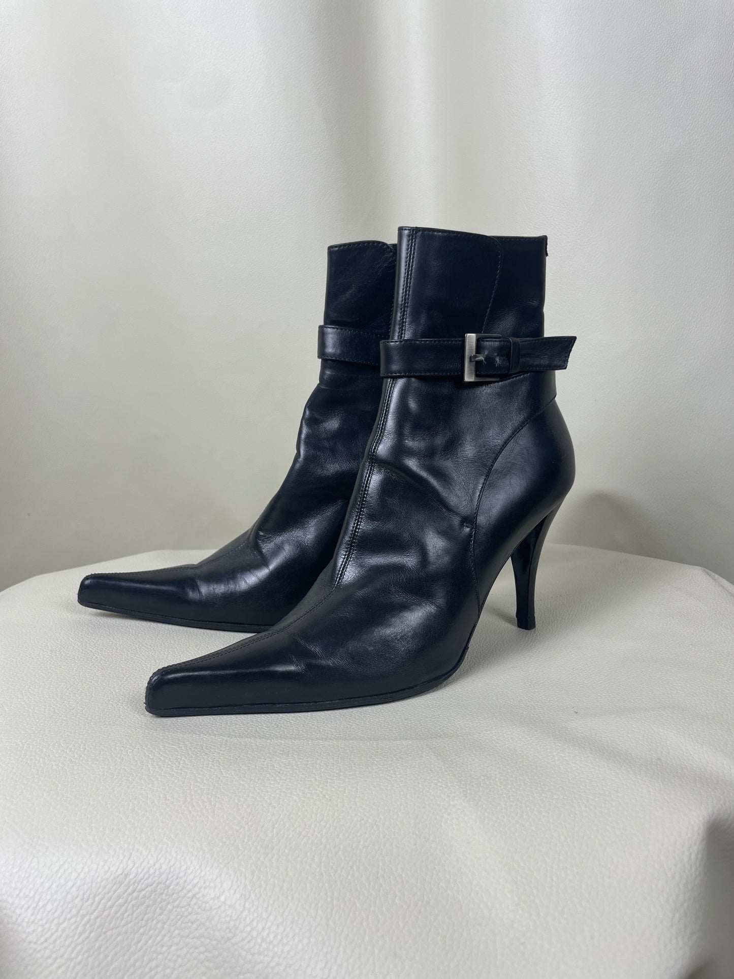 Saint Laurent by Tom Ford 2000’s Leather Heel Boots (37’5)