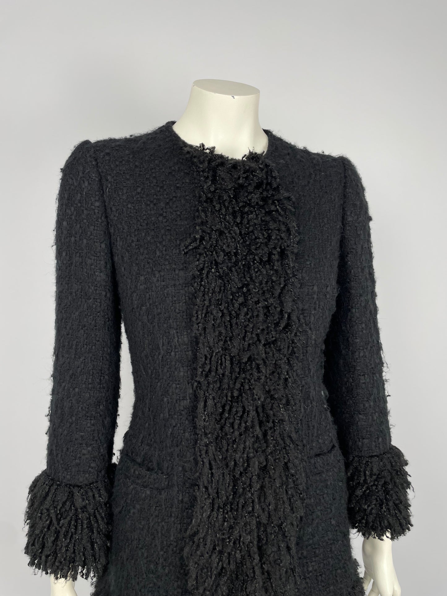 Dolce & Gabbana 2000’s Fur & tweed coat.
