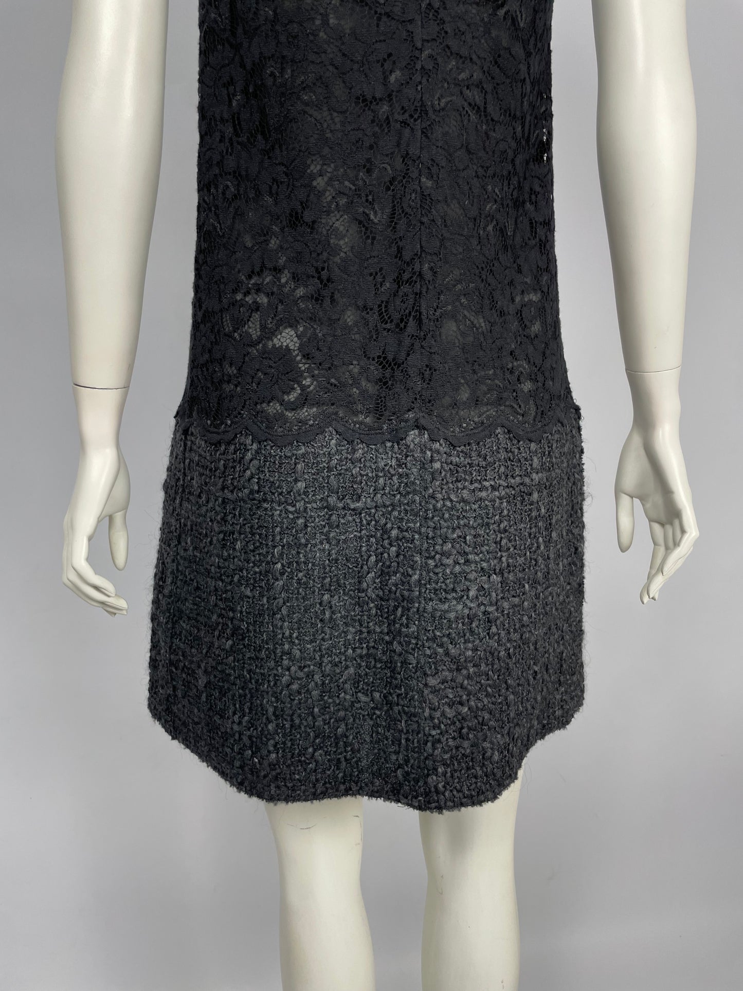 Dolce & Gabbana Lace & Tweed Dress