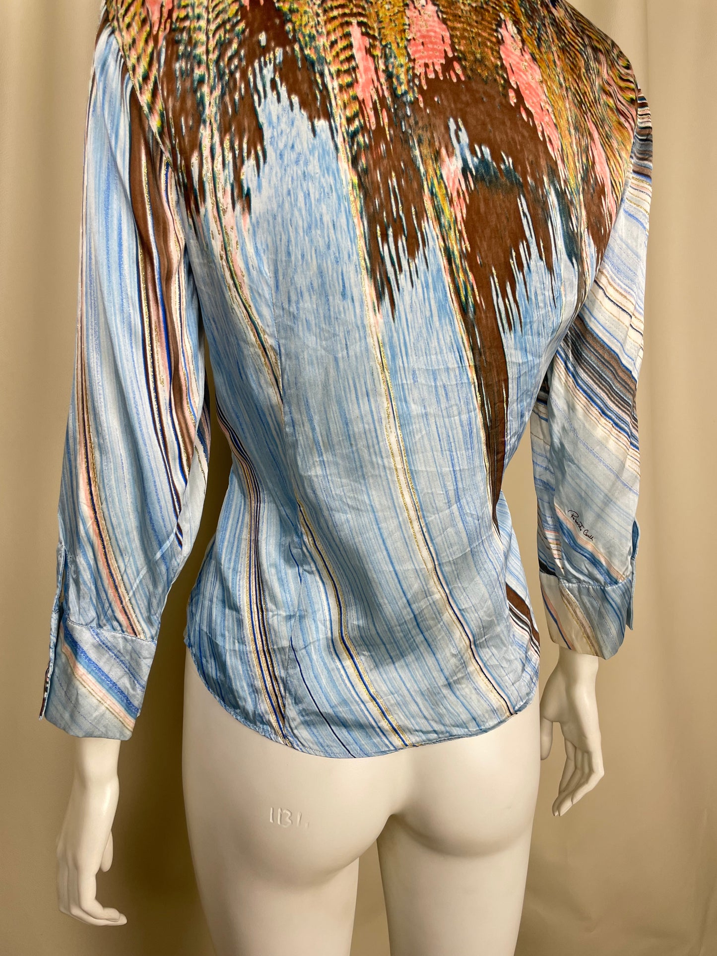 Roberto Cavalli S/S 2004 Silk Printed Chemise (M)