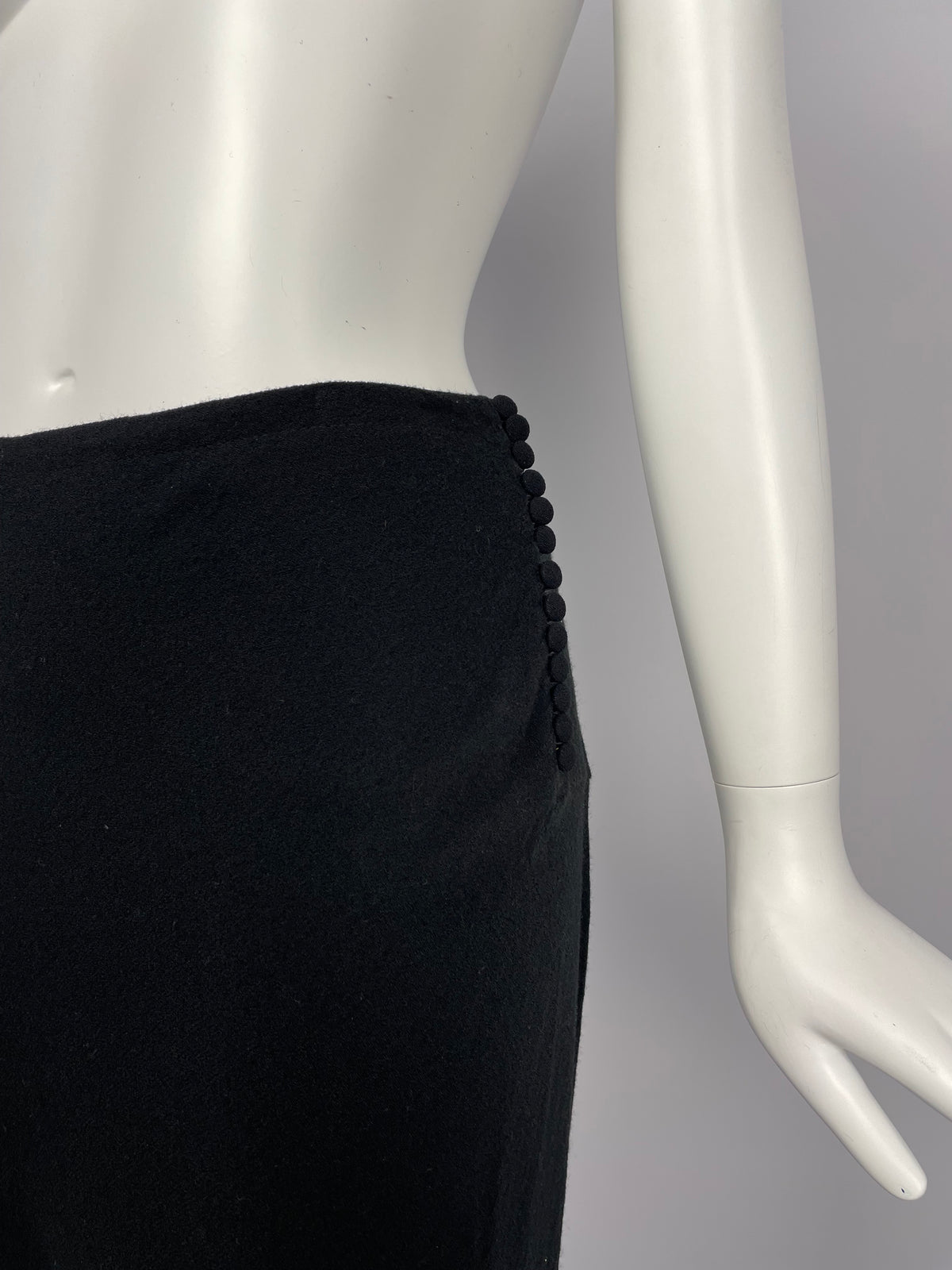 John Galliano F/W 1998 Lined buttons bias cut skirt