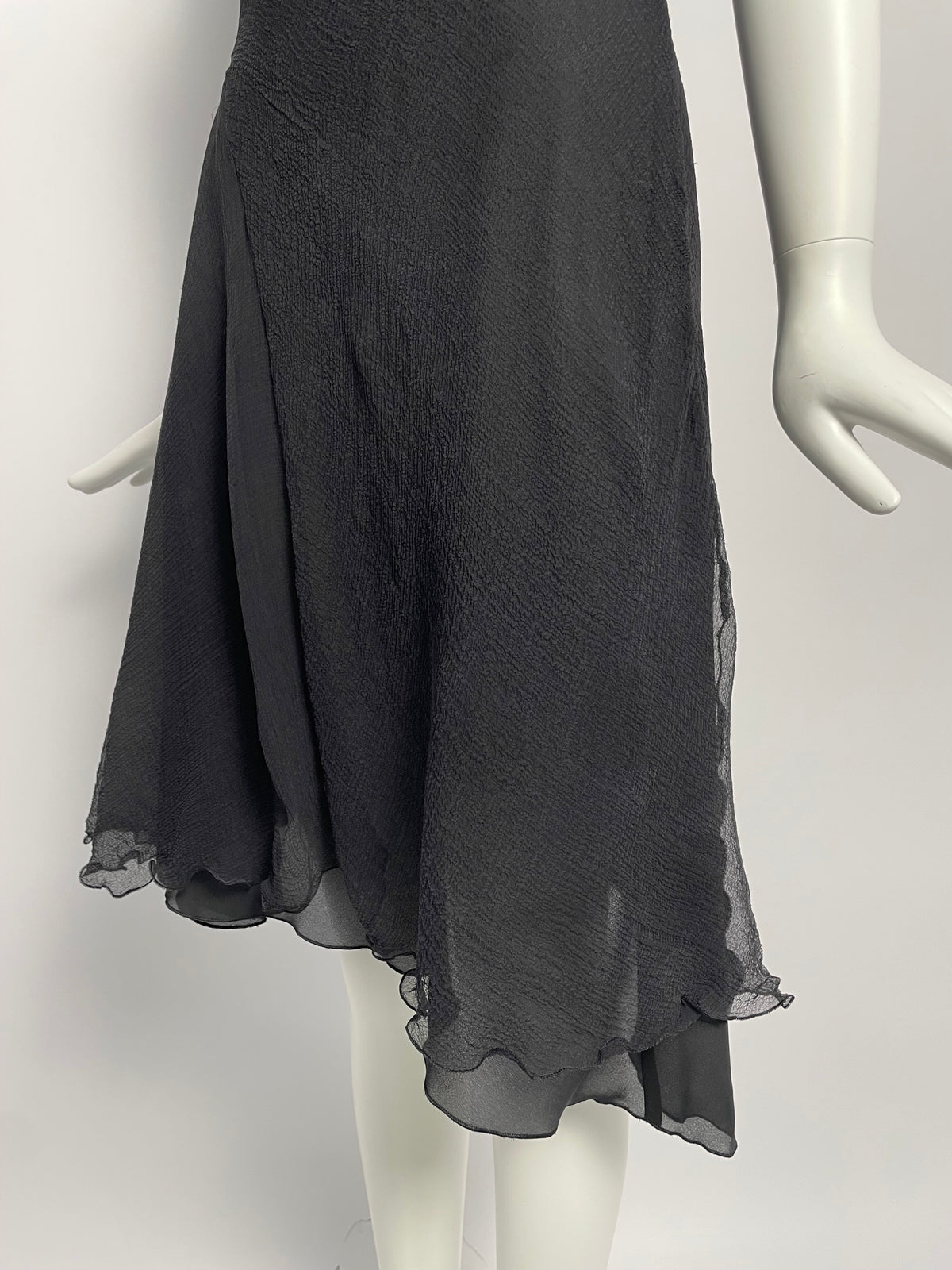 Emporio Armani 1990's Bias ruffle maxi dress
