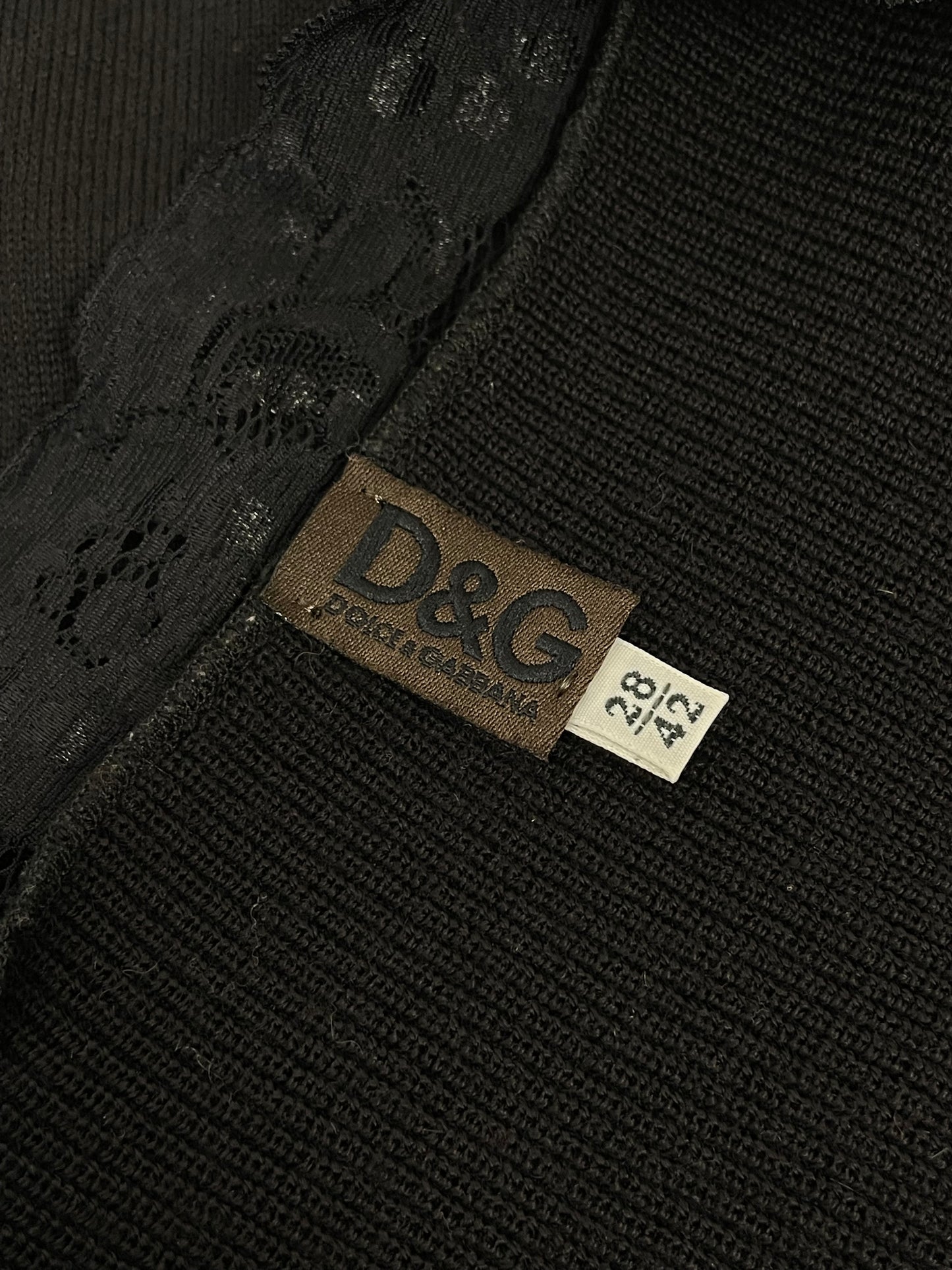 Dolce & Gabbana 2000’s Square neckline knit dress