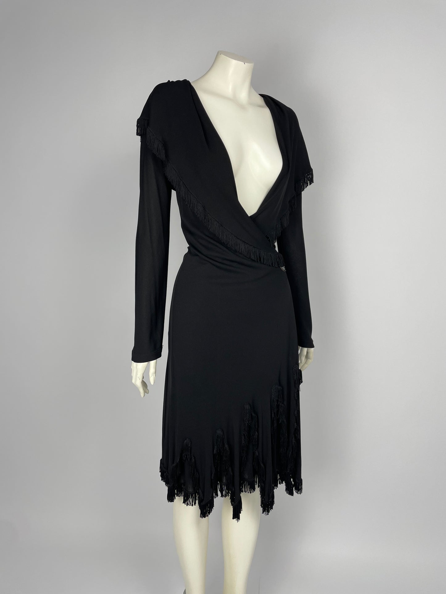 Jean Paul Gaultier 2000’s fringes belt maxi dress.