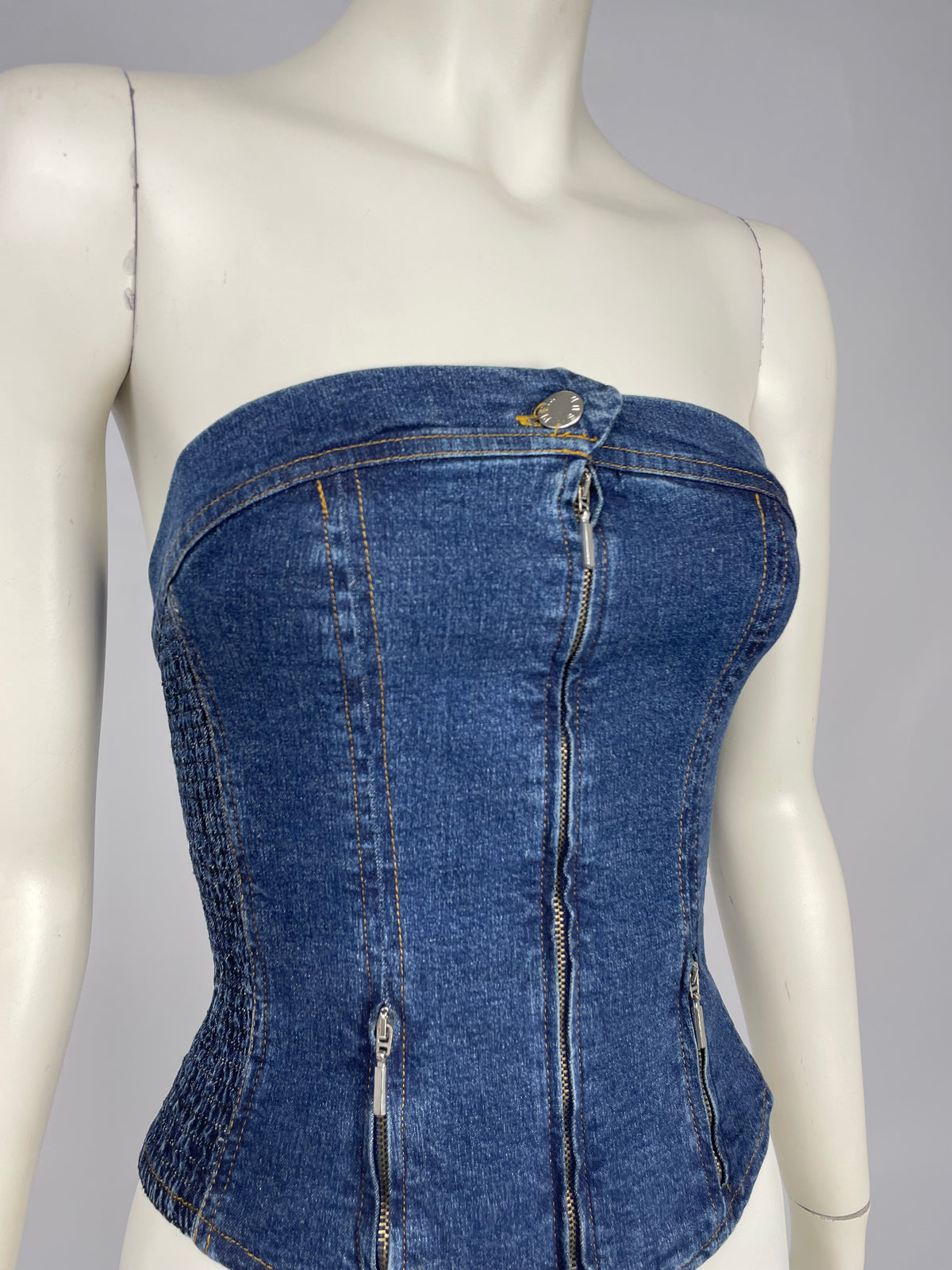 Plein Sud 2000’s denim bustier