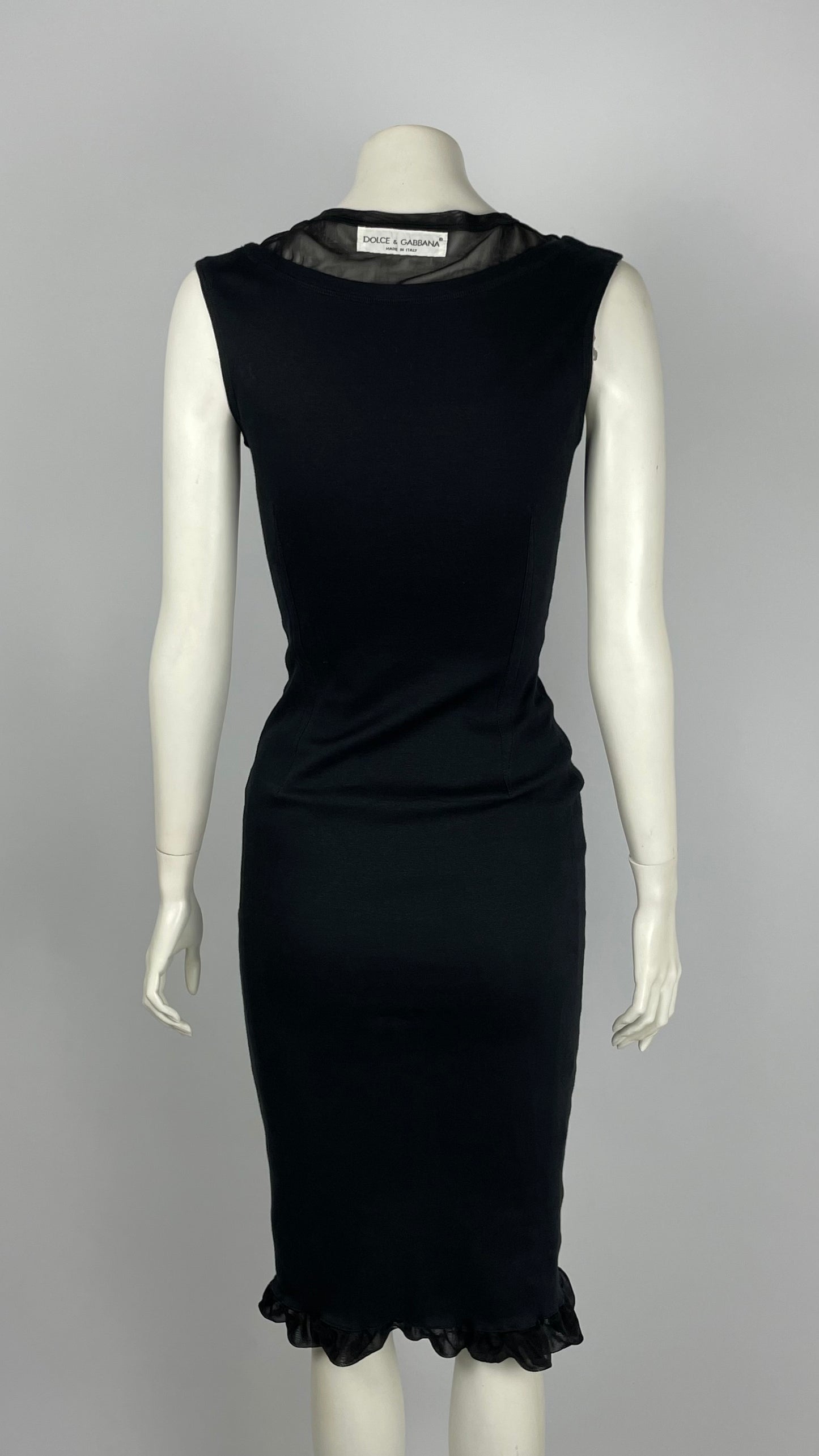 Dolce & Gabbana Early 1990’s  Sheath Double Layer Dress