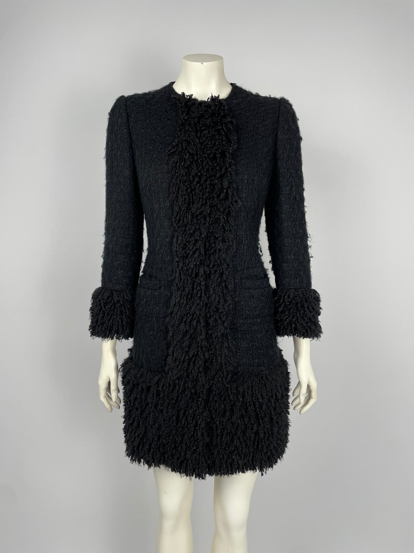 Dolce & Gabbana 2000’s Fur & tweed coat.