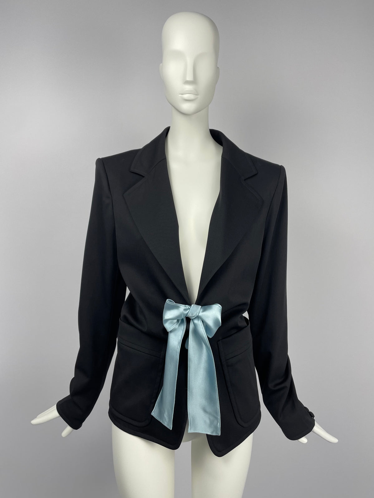 Saint Laurent by Tom Ford F/W 2003 blue tie blazer