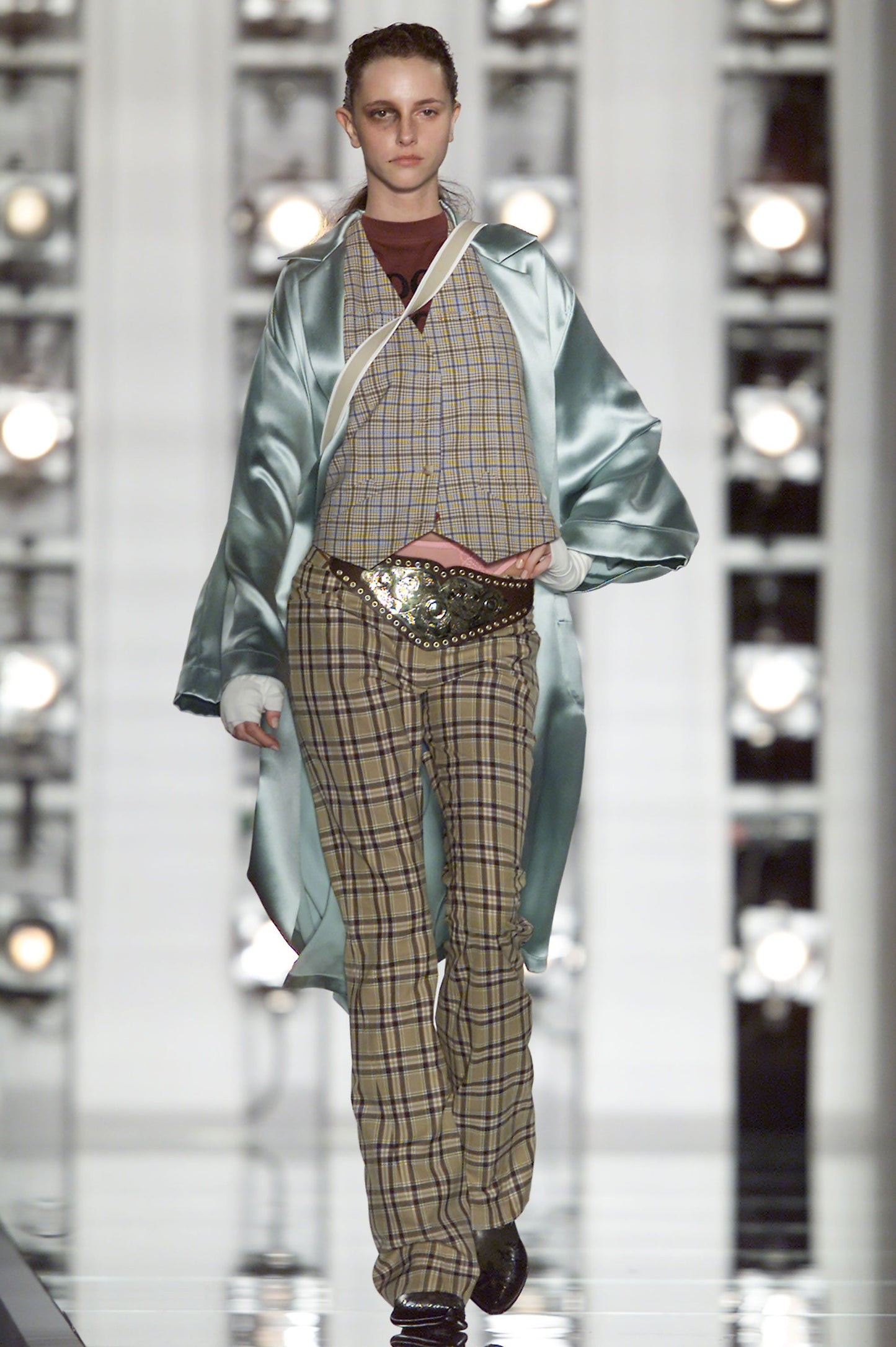 Dior by John Galliano F/W 2001 squared print pants.