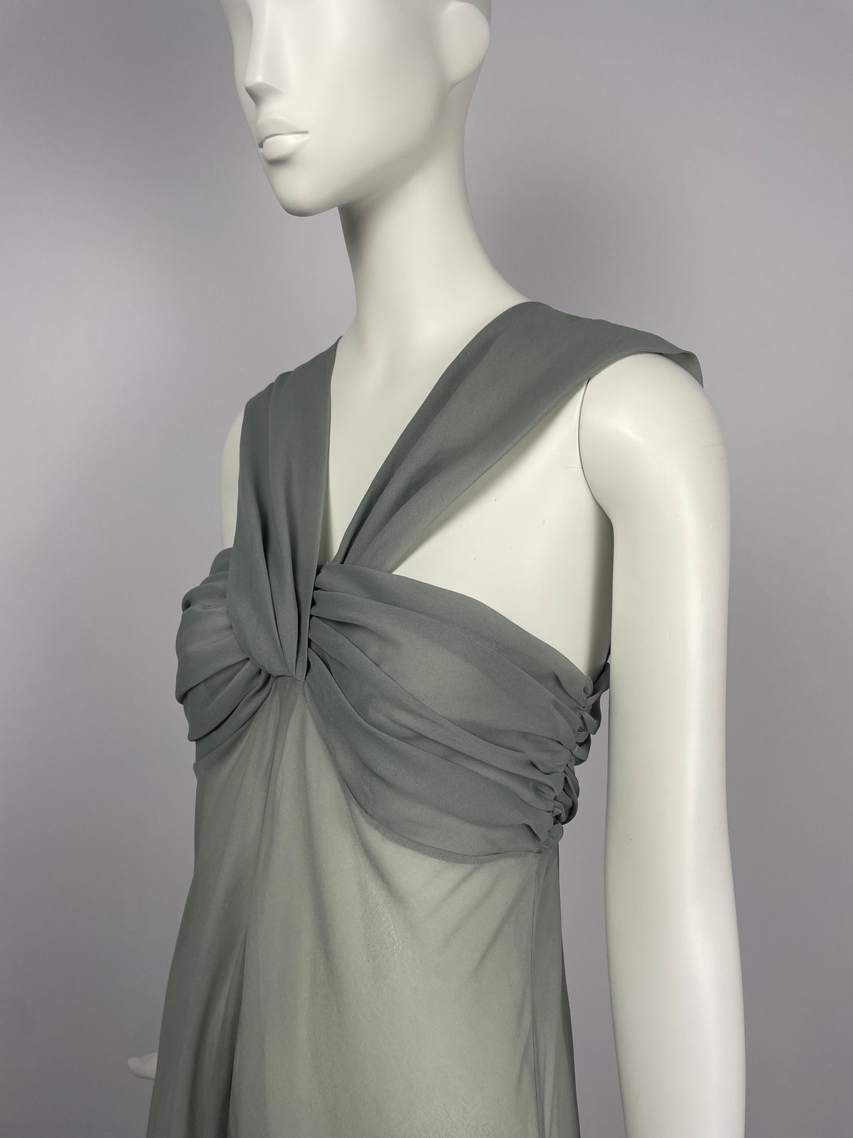 Dior 1980's gathered maxi dress