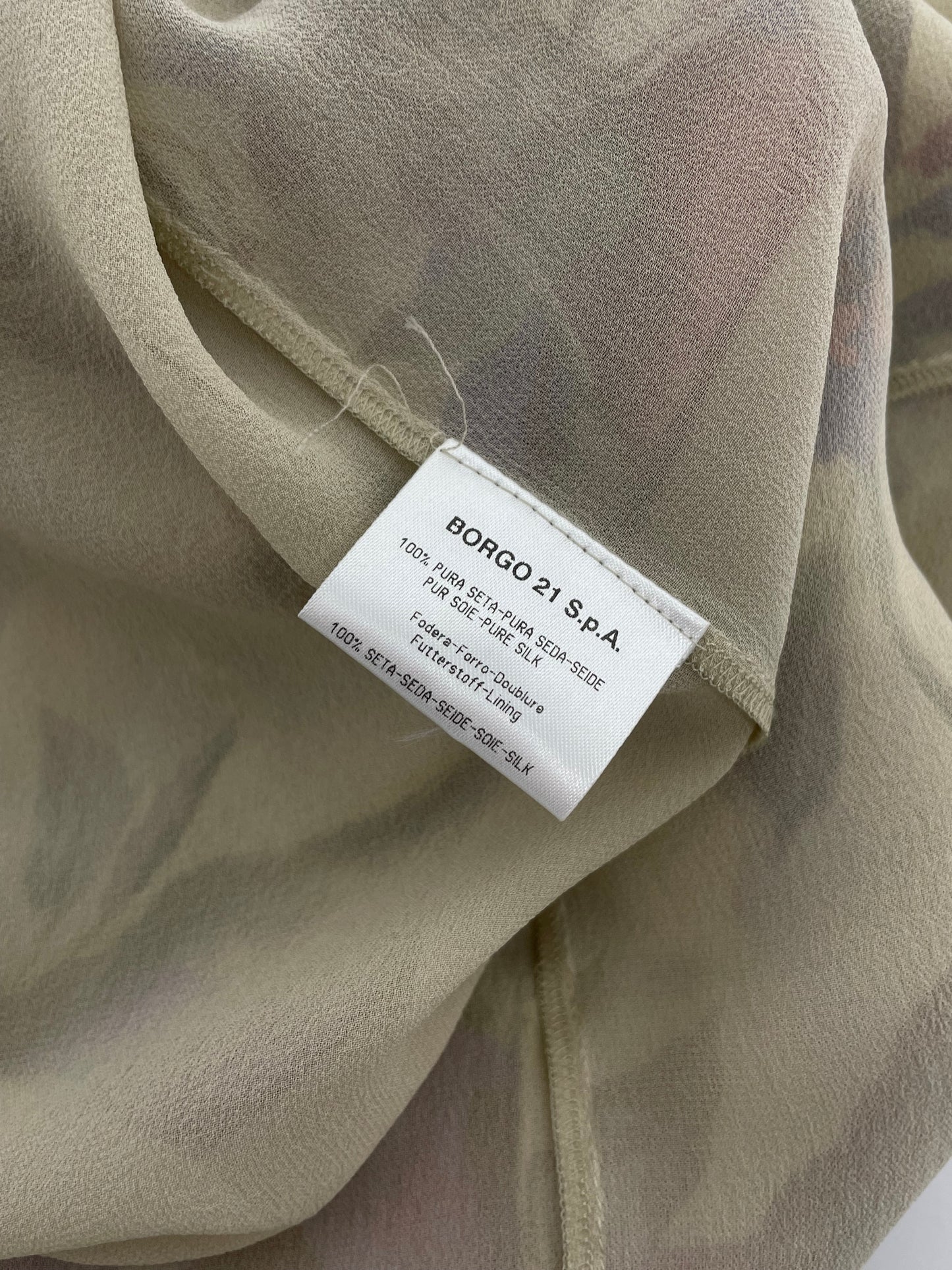 Giorgio Armani early 2000’s cowl neckline flower dress.