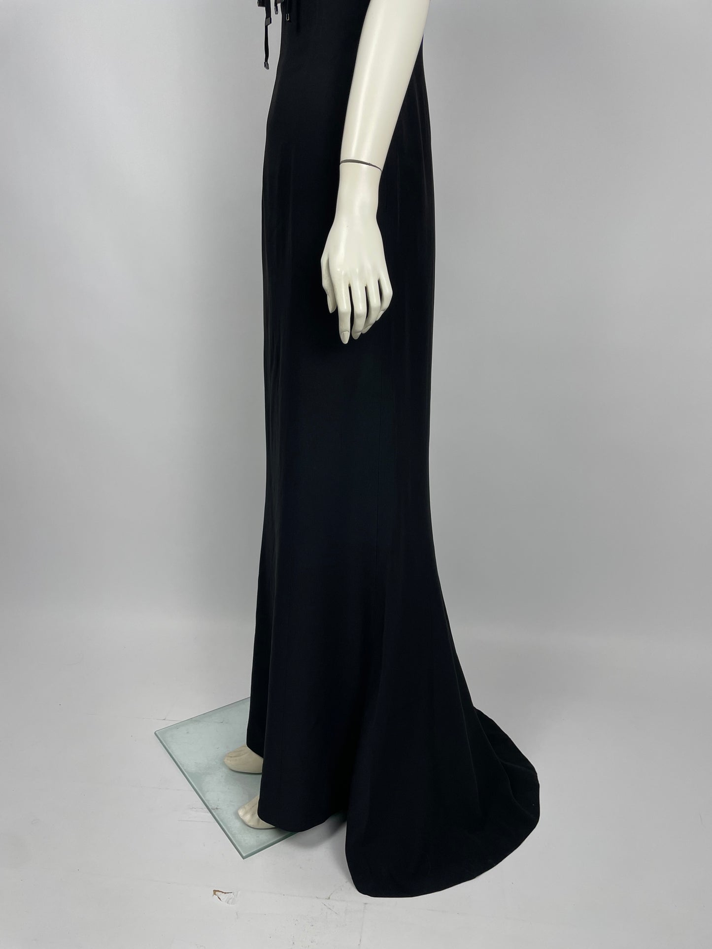 Claude Montana 1990’s metal fringes gown.