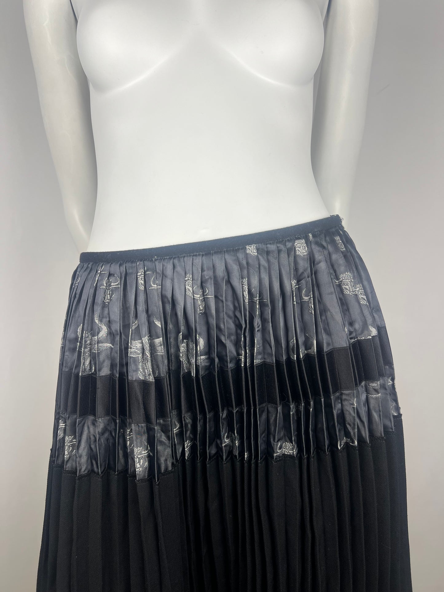 Jean Paul Gaultier Bull Print Pleated Skirt (S)